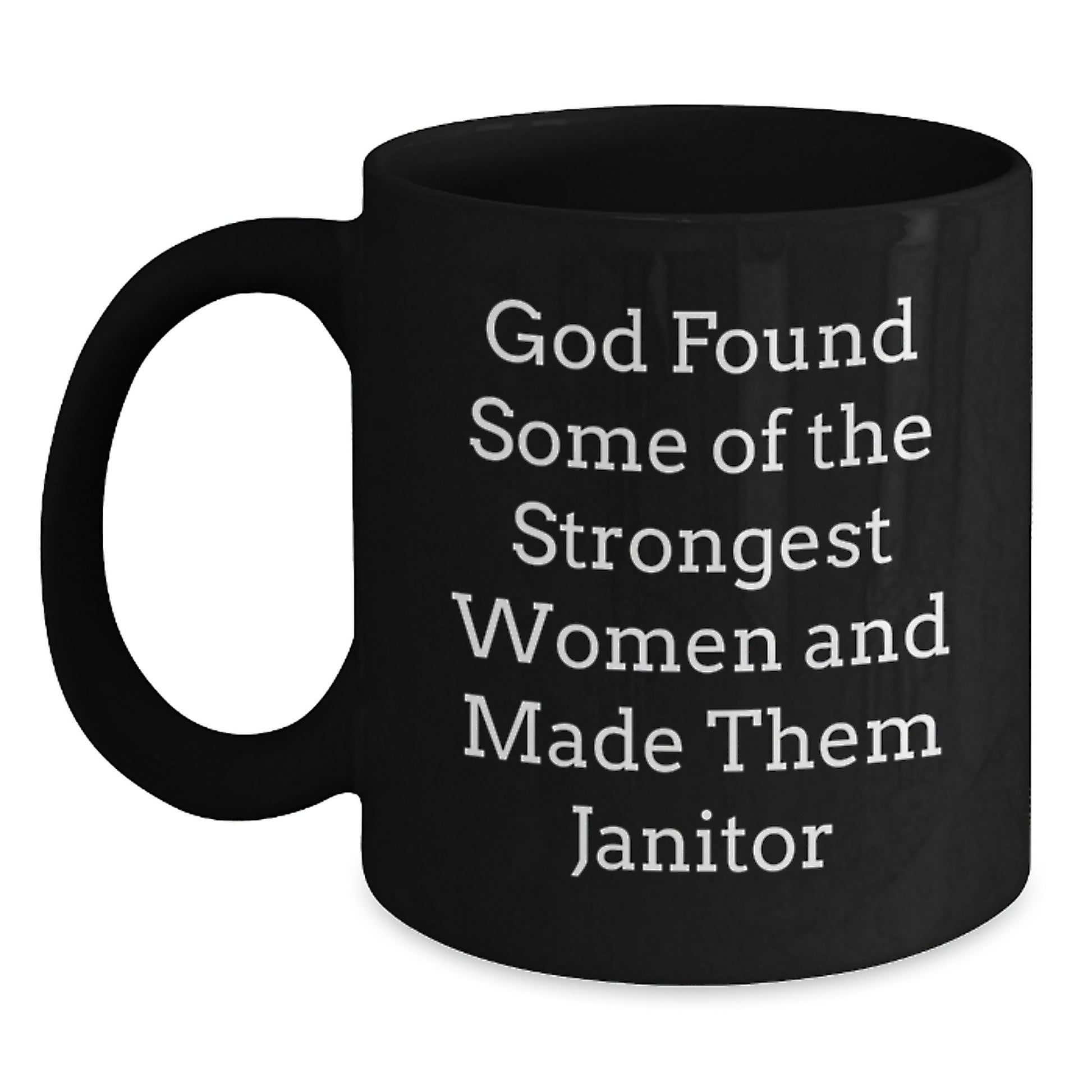 Funny Janitor Quotes Black Coffee Mugs Gifts for Janitor Friends from Coworkers Men Women - Main