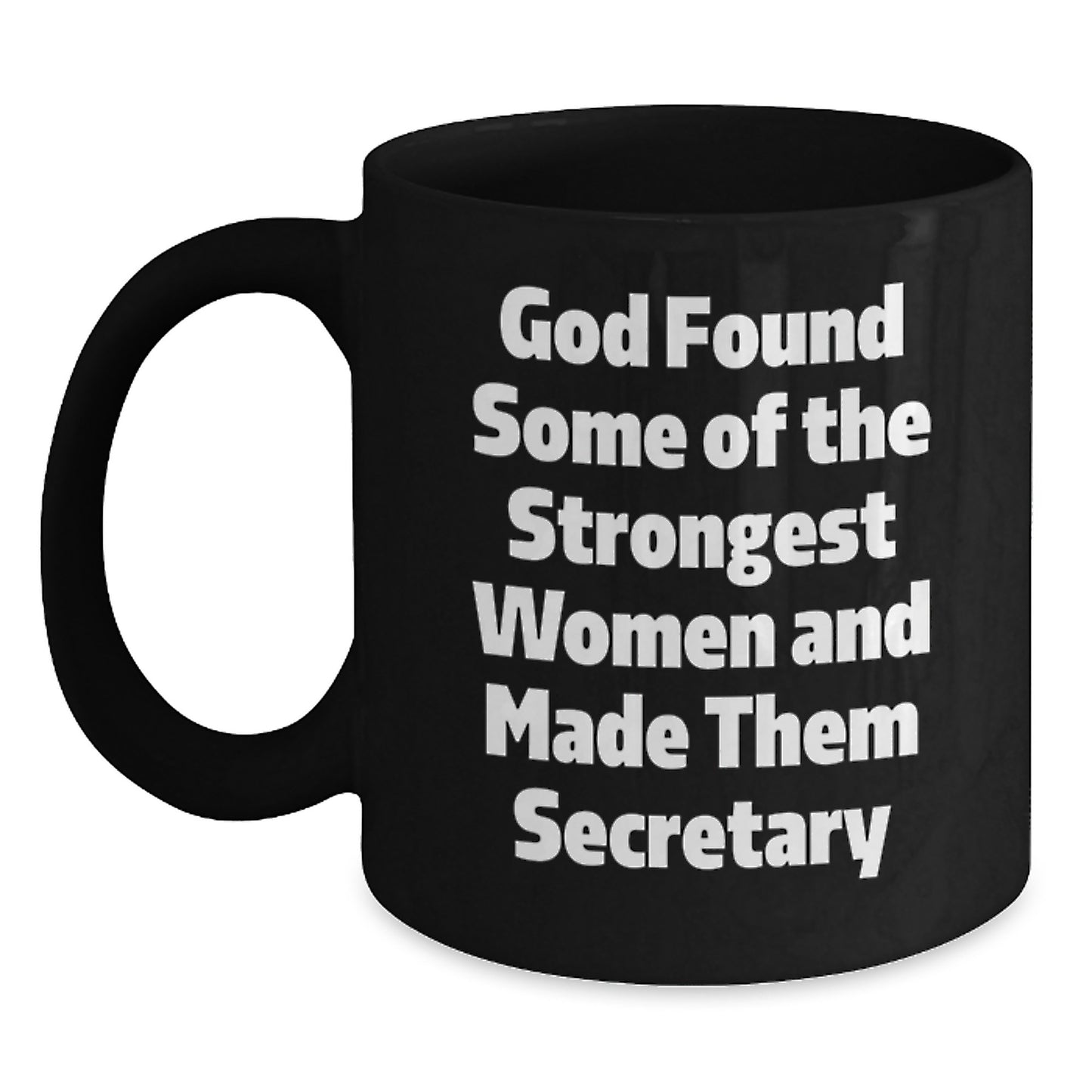Funny Secretary Gifts from Men, Cute Black Coffee Mugs for Secretary, Inspirational Quotes for Women, Christmas Unique Gifts for Coworkers - Main