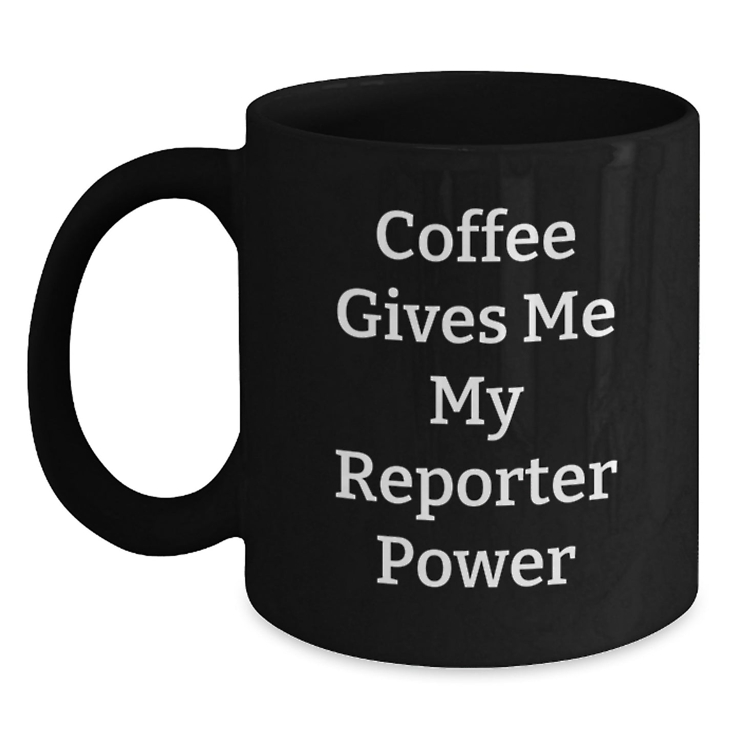 Reporter Gifts from Friends, Cute Funny Black Coffee Mug, Christmas Unique Mug for Coffee Lovers - Main