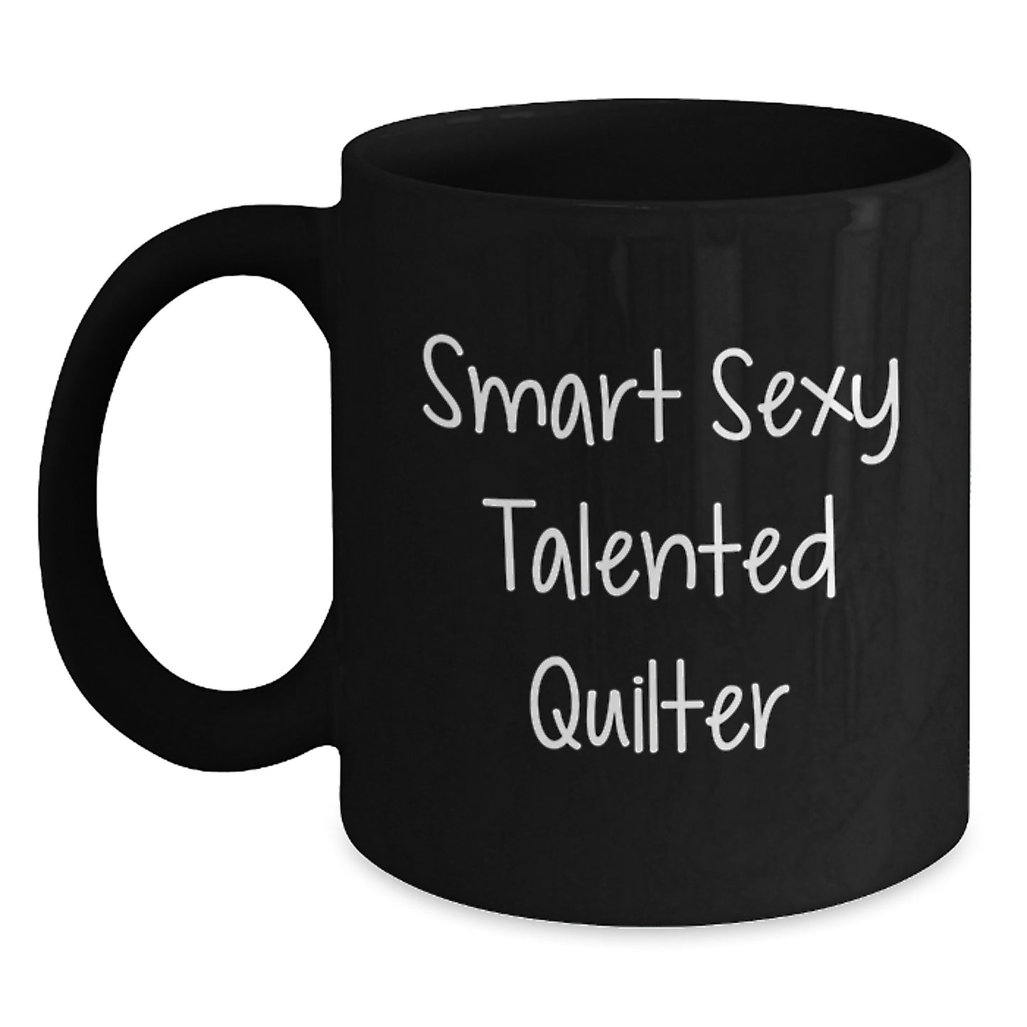 Quilter's Delight, Funny Birthday Unique Gift from Friends for Talented Quilter, 11oz or 15oz Black Coffee Mug - Main