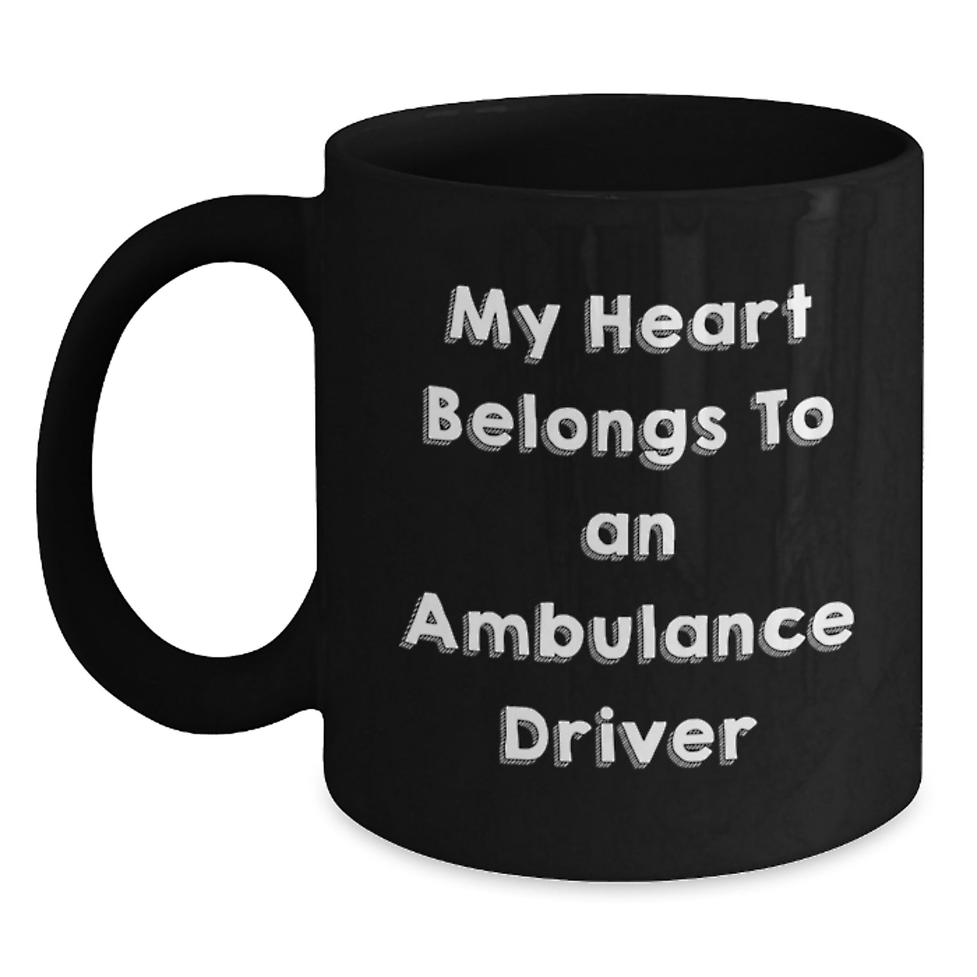 Funny Ambulance Driver Gifts for Men, My Heart Belongs To An Ambulance Driver Christmas Unique Gifts from Friends - Main