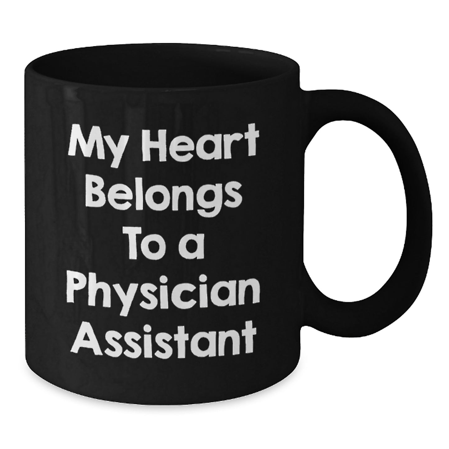 Funny Physician Assistant Gifts from Friends and Family - 'My Heart Belongs To A Physician Assistant' Christmas Unique Mugs for PA Men and Women - Additional