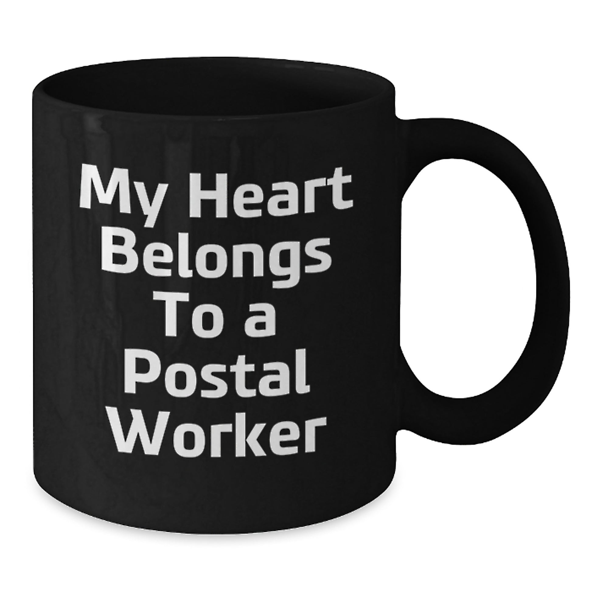 Funny Gifts from Friends for Postal Worker - My Heart Belongs To A Postal Worker Christmas Unique Mugs for Men Women Coworkers Family - Additional
