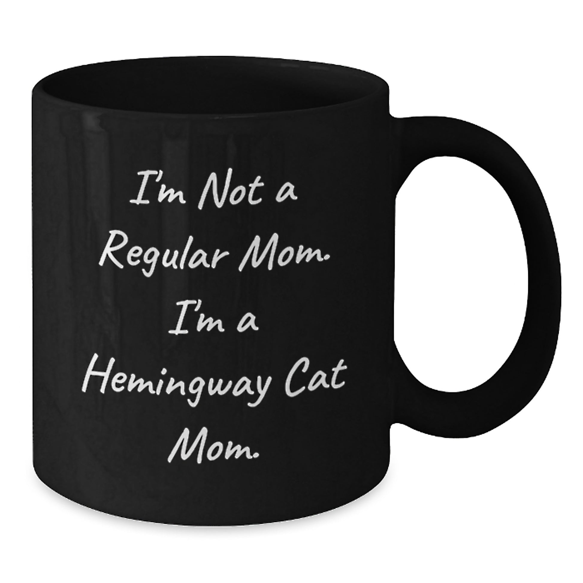 Hemingway Cat Mom Funny Gifts for Friends from Mom, Black Coffee Mug 11oz or 15oz, Graduation Unique Gifts - Additional