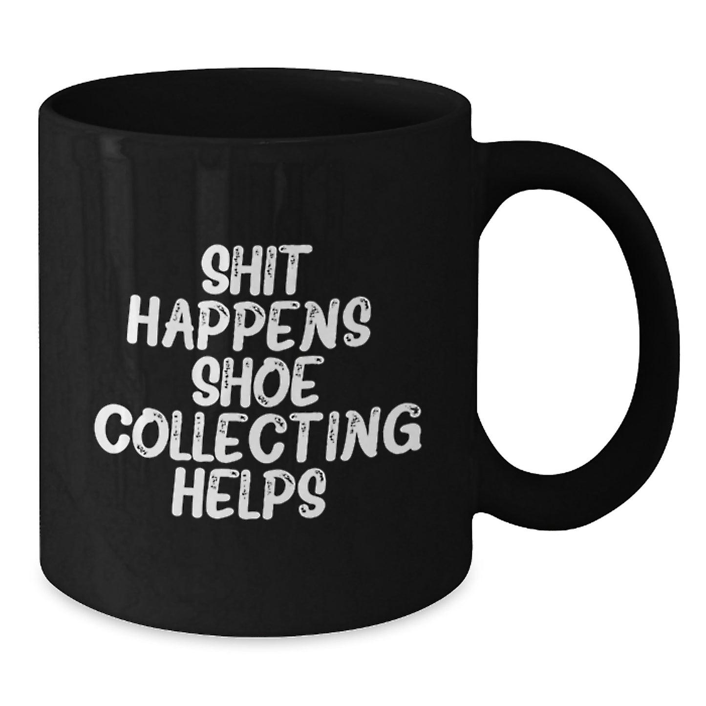Funny Shoe Collecting Black Coffee Mug Gifts from Friends and Family for Christmas Morning - Additional
