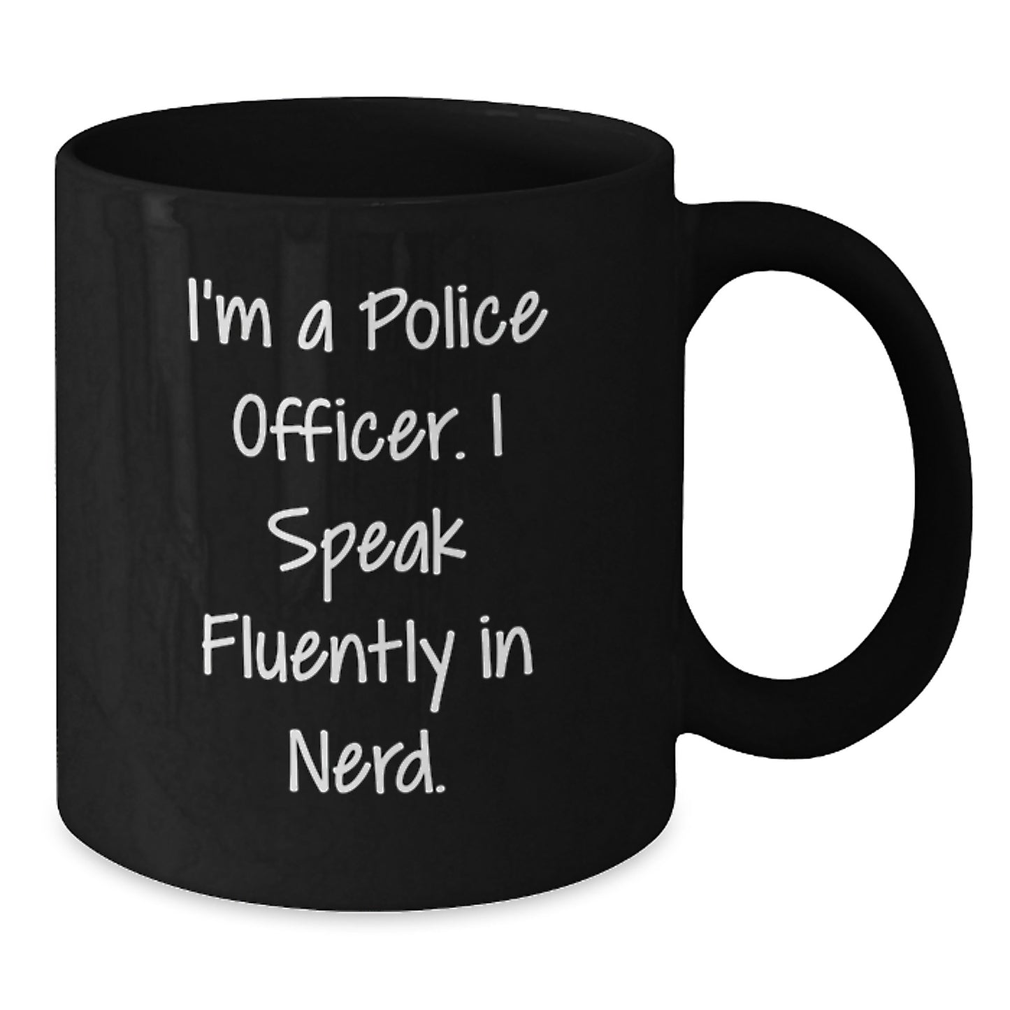 Gifts for Police Officer Men, Funny Police Officer Quotes, Black Coffee Mug, Christmas Unique Presents for Him - Additional
