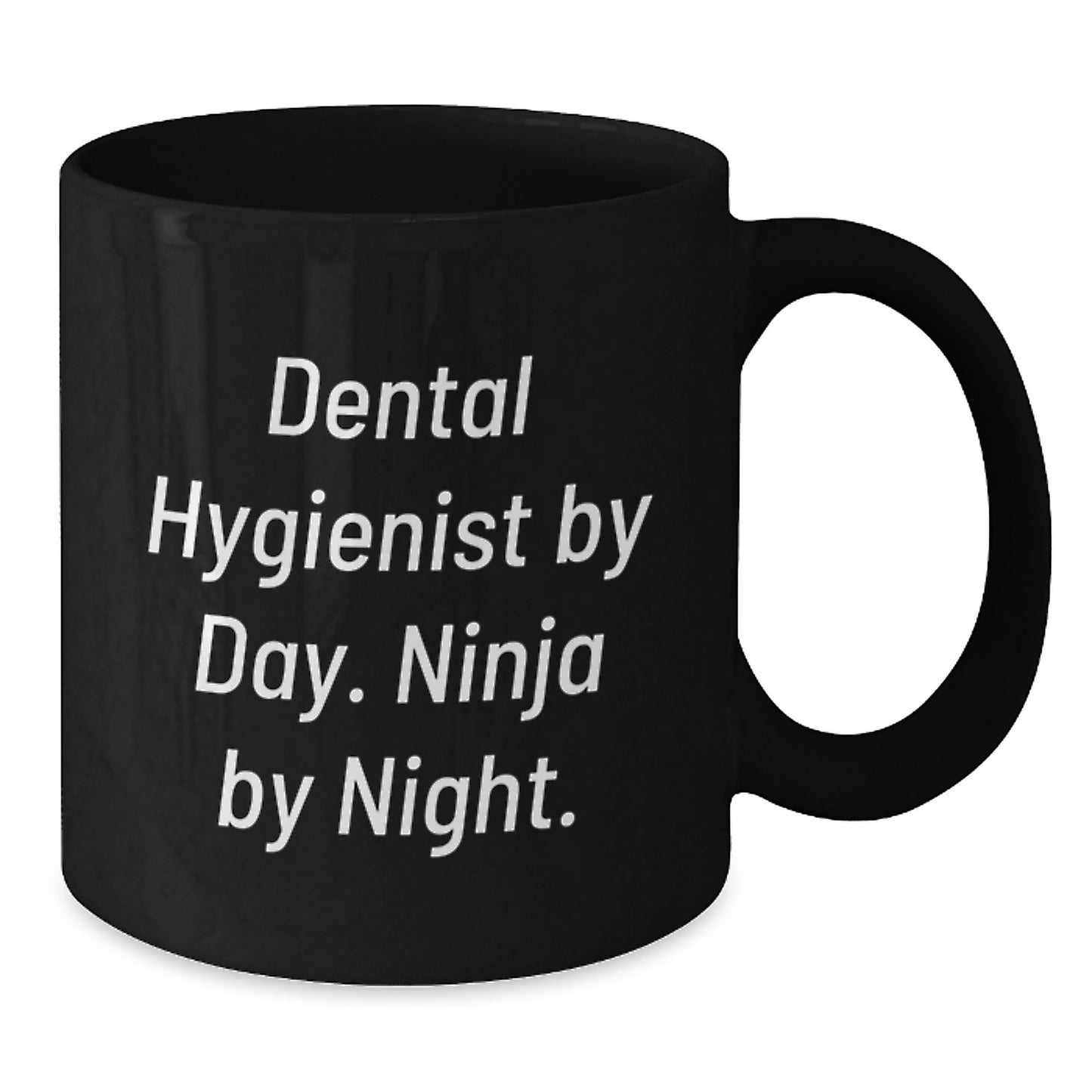 Funny Dental Hygienist Gifts for Men, Unique Black Coffee Mugs, 'Dental Hygienist By Day. Ninja By Night.' Quote, Perfect for Coworkers Friends Family Christmas Unique Gifts - Additional