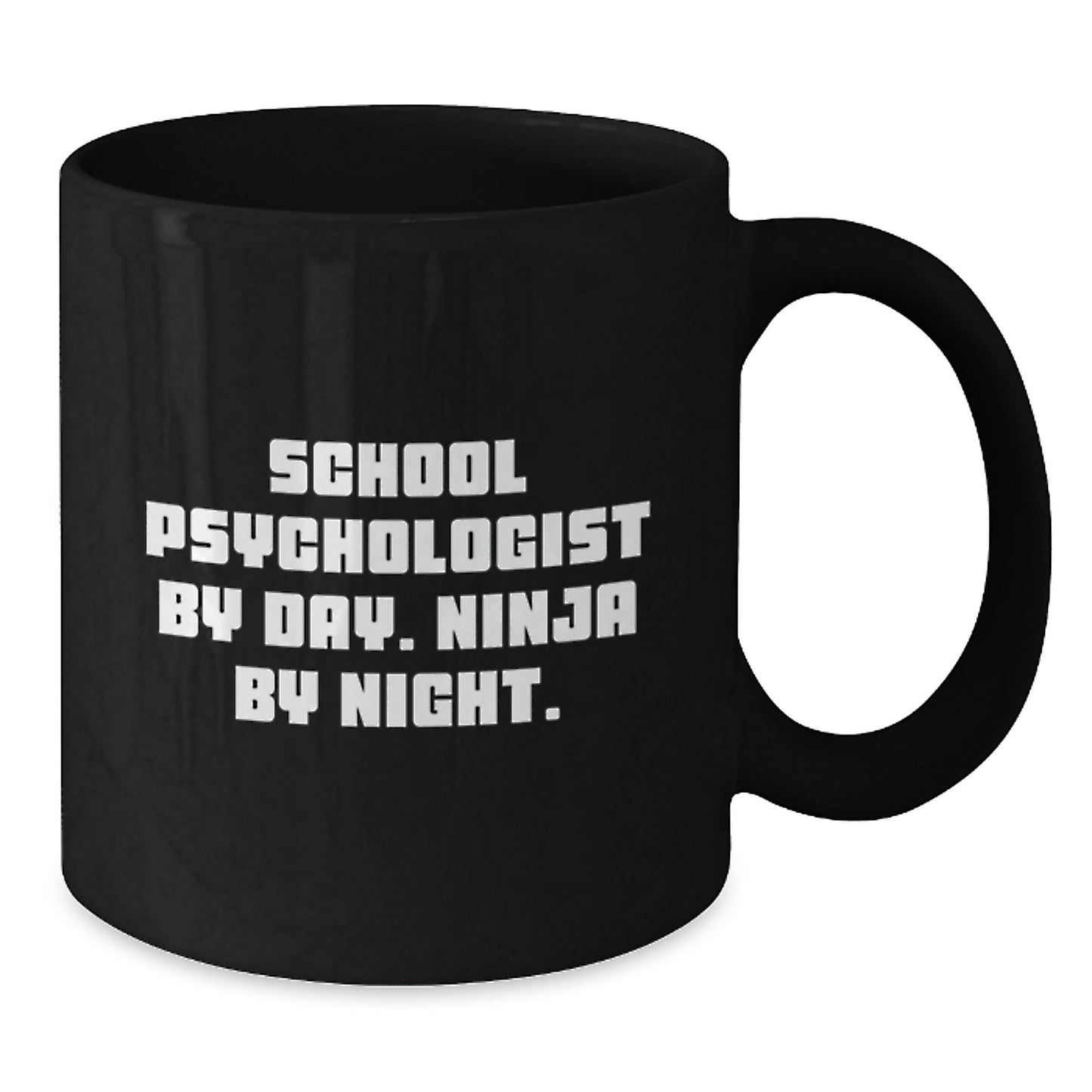 Funny School Psychologist Gifts, Christmas Unique Mugs for School Psychologist By Day Ninja By Night, Black Coffee Mug for School Psychologist Friends, Family, Coworkers - Additional