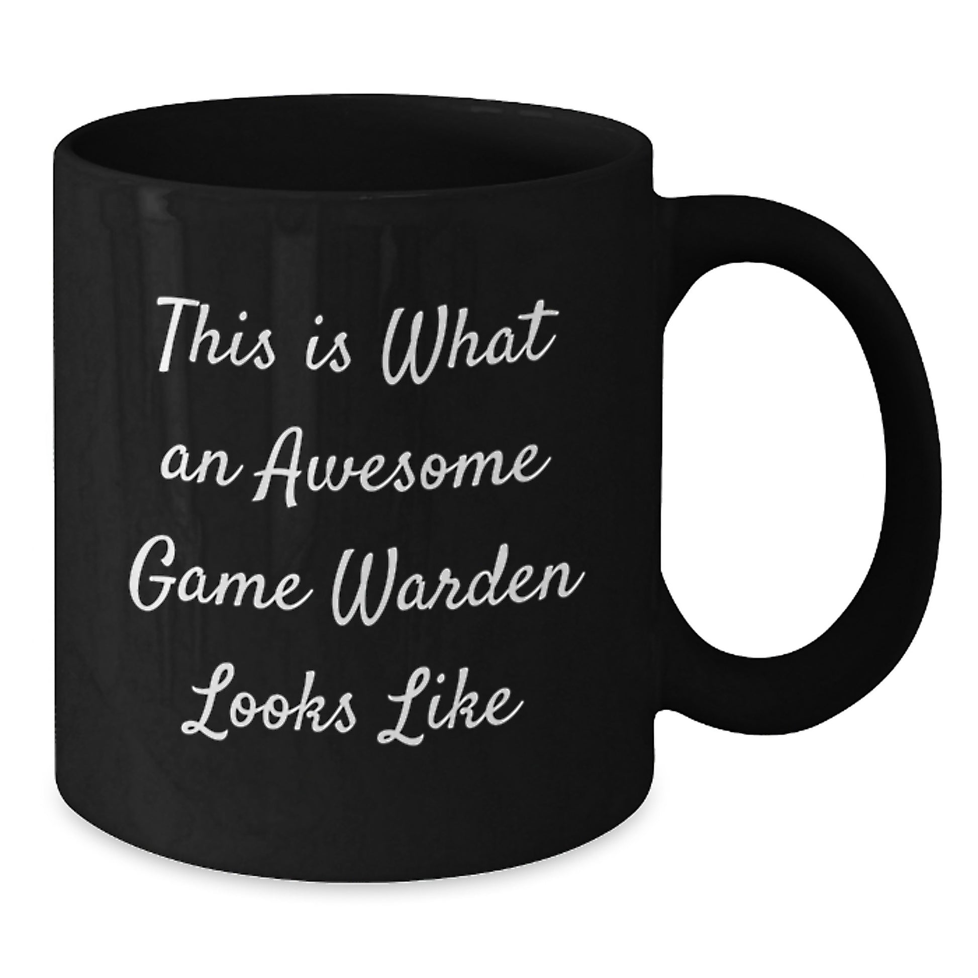 Funny Game Warden Christmas Unique Gifts from Friends - This Is What An Awesome Game Warden Looks Like Black Coffee Mug, Unique Christmas Unique Gifts for Game Wardens - Additional