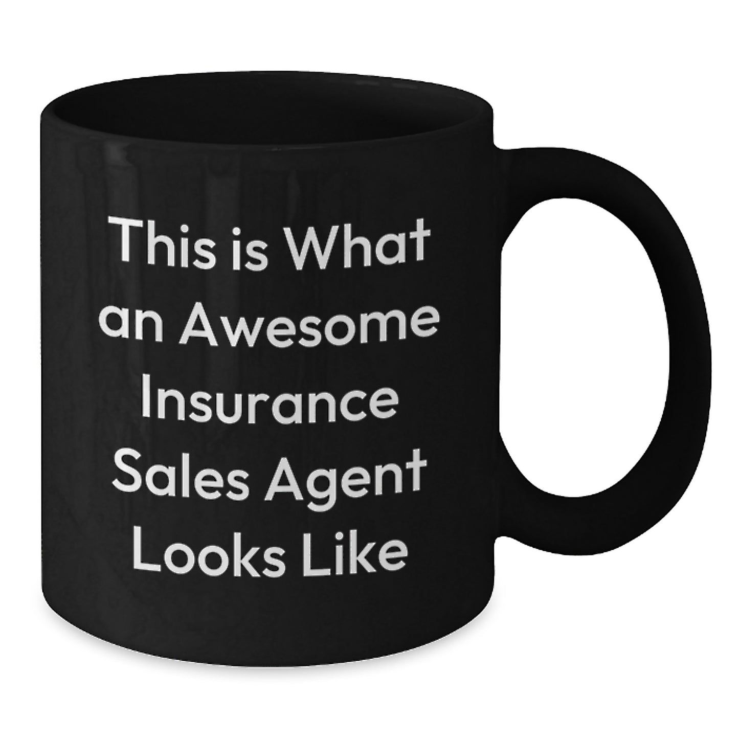 Gifts from Friends for Insurance Sales Agent - Awesome Insurance Agent Black Coffee Mug, Funny Quote for Christmas Unique Gifts - Additional