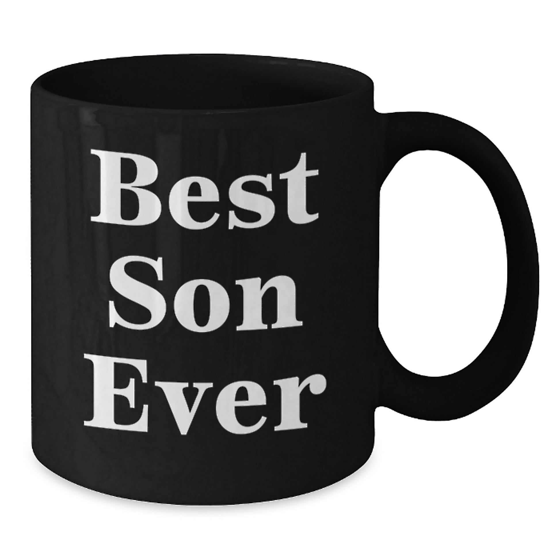Funny Son Gifts for Men Black Coffee Mug with Best Son Ever Quote, Perfect Christmas Unique Gift Ideas for Dad - Additional
