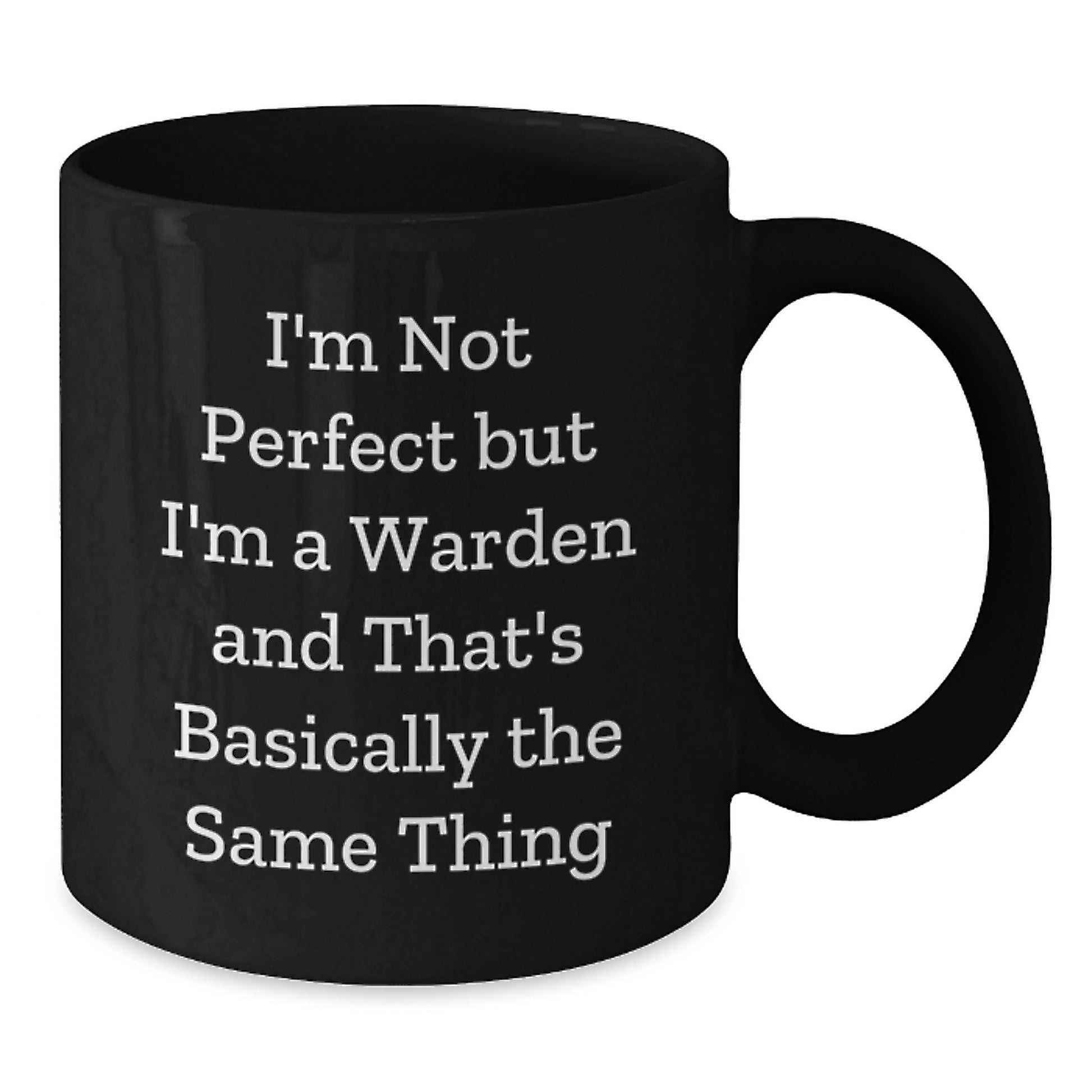 Funny Warden Gifts from Friends, Black Coffee Mug Perfect for Warden Enthusiasts, Christmas Unique Ideas - Additional