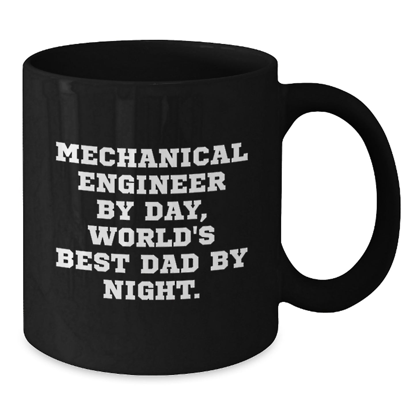 Mechanical Engineer Dad Gifts from Friends for Him - Funny Black Coffee Mug Christmas Unique Presents - Additional