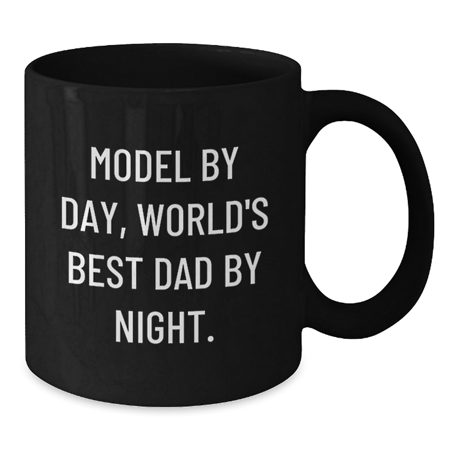 Funny Model Gifts, Black Coffee Mug for Model By Day, World's Best Dad By Night. Gifts from Dad to Model, Model Coffee Lover, Unique Model Christmas Unique Gifts - Additional