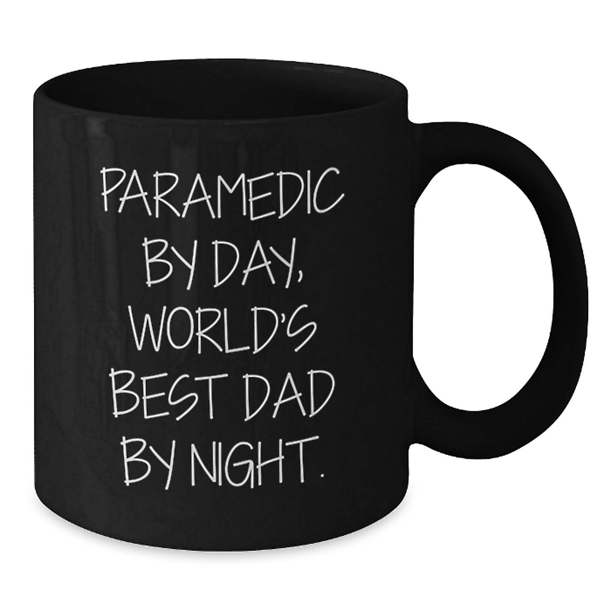 Rescue Worker Gifts by Day, Funny Black Coffee Mug for World's Best Dad by Night, Graduation Unique Gifts from Family - Additional