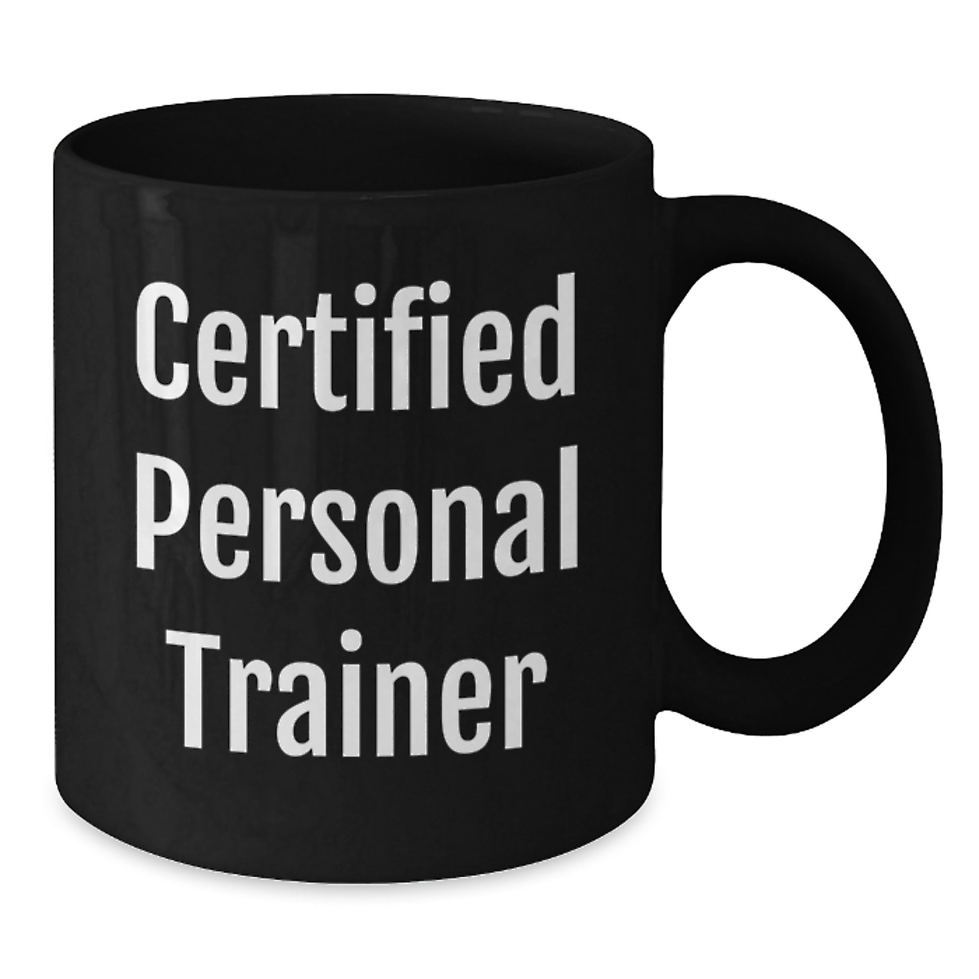 Funny 'Don't Sweat, I'm a Certified Personal Trainer', Black Coffee Mug, Unique Christmas Unique Gifts from Friends or Family for Personal Trainer Men or Women - Additional