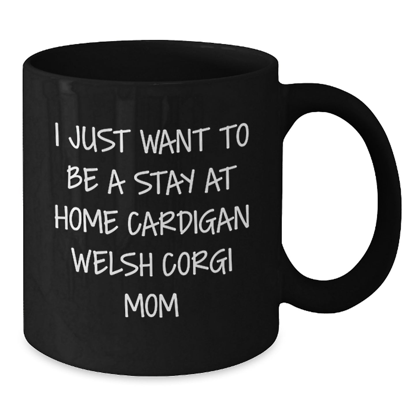 Funny Cardigan Welsh Corgi Dog Mom Black Coffee Mug, Gifts for Cardigan Welsh Corgi Dog Lovers, Christmas Unique Presents from Friends and Family - Additional