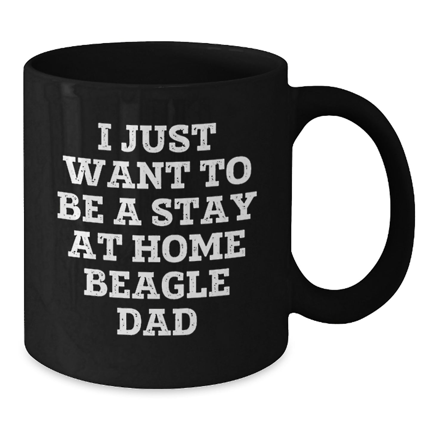 Funny Beagle Dog Gifts for Him, Black Coffee Mug, Stay at Home Beagle Dad, Christmas Unique Presents from Men - Additional