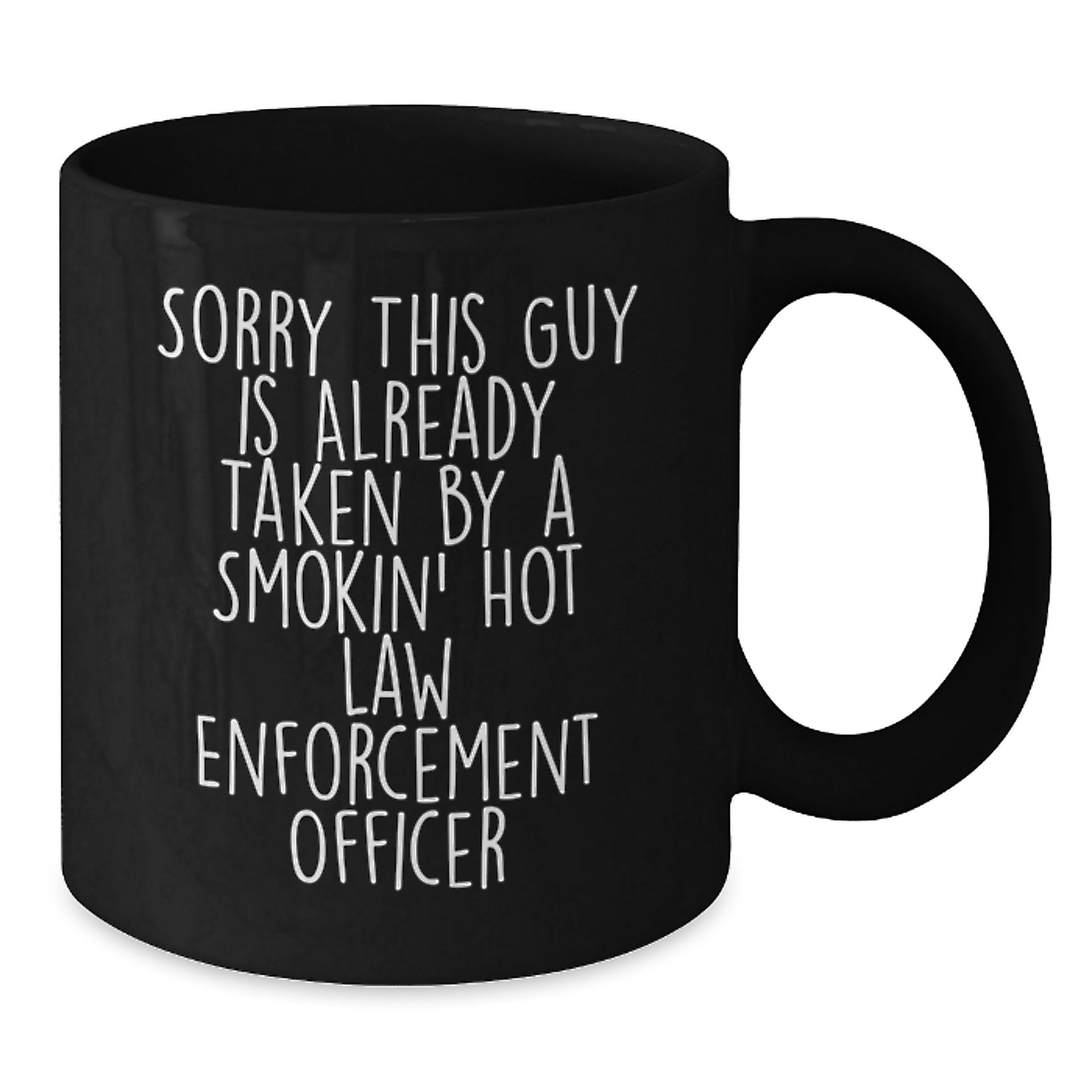 Funny Law Enforcement Officer Gifts from Men, Funny Valentine's Unique Gifts for Law Enforcement Officer, Smokin' Hot Black Coffee Mug - Additional