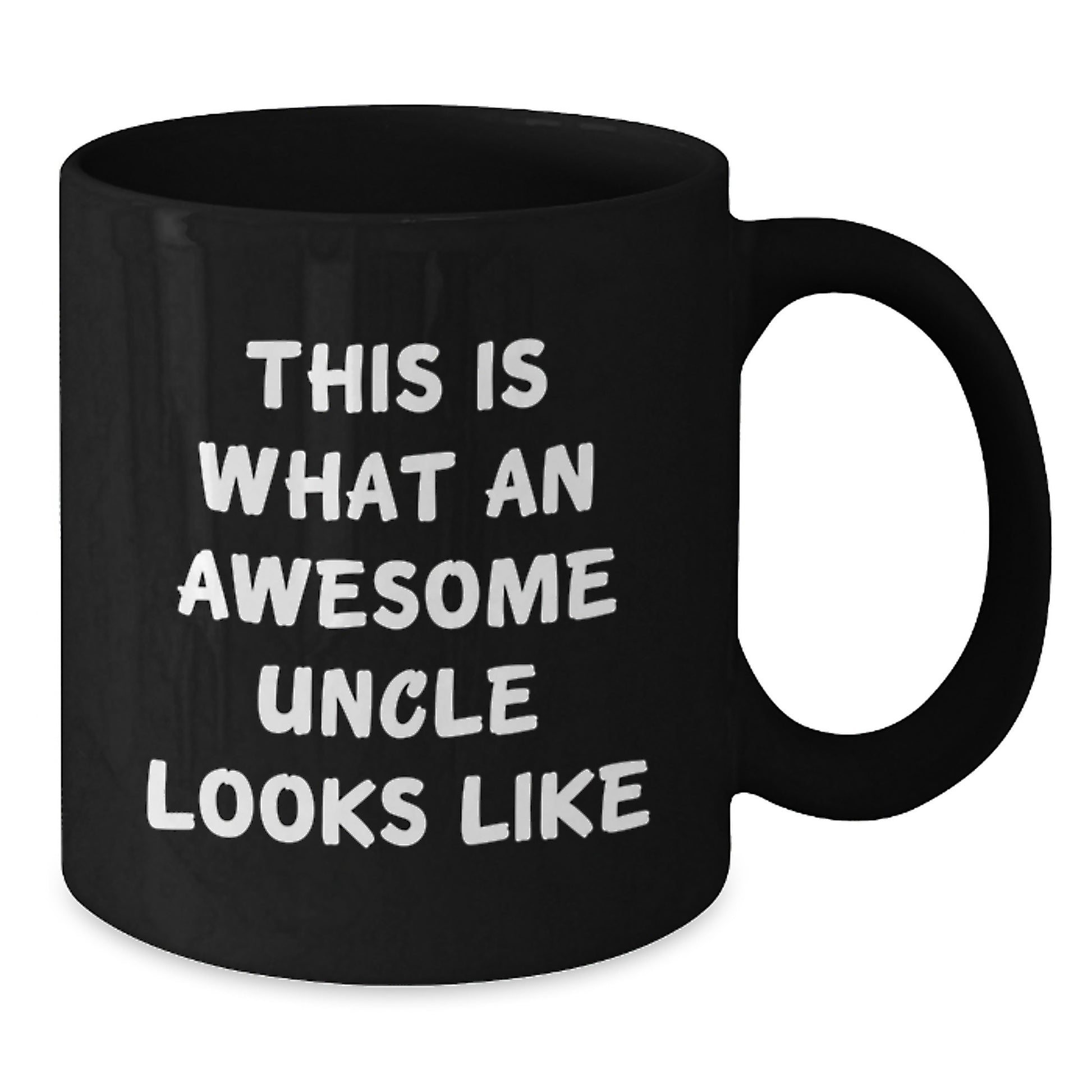 Funny Uncle Gifts from Men to Uncle, Black Coffee Mug for Graduation, This Is What An Awesome Uncle Looks Like - Additional