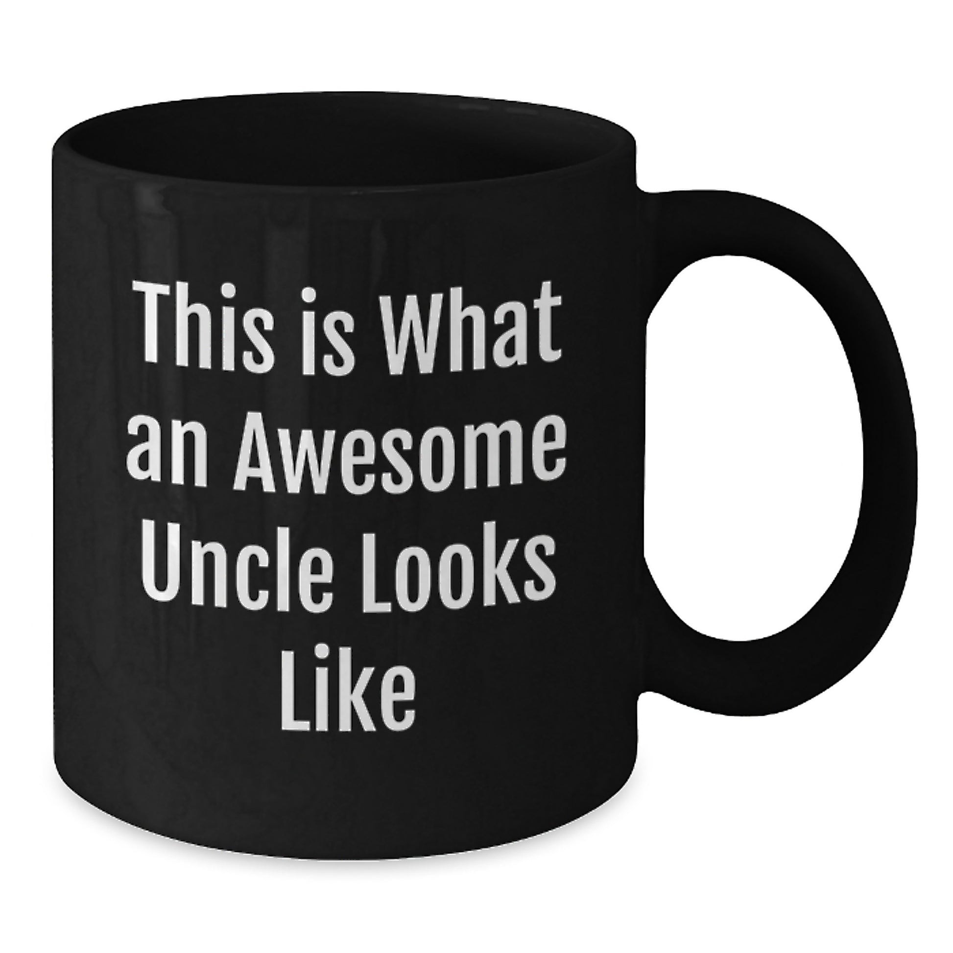 Funny Uncle Gifts, Black Coffee Mug, Graduation Unique Gifts from Family, 'This Is What An Awesome Uncle Looks Like' Quote - Additional