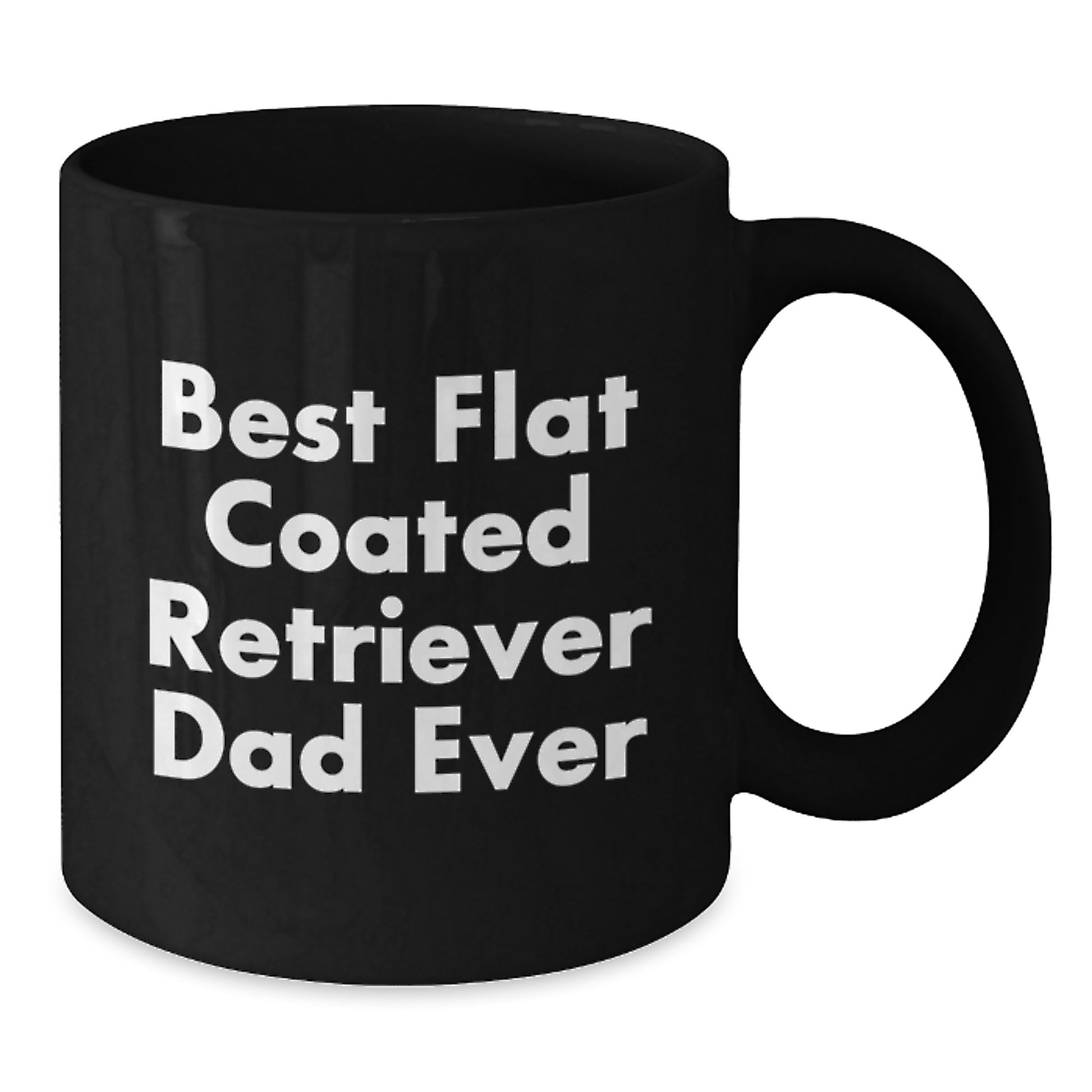 Funny Flat Coated Retriever Dog Dad Ever Black Coffee Mugs Gifts for Men from Friends Graduation Unique - Additional