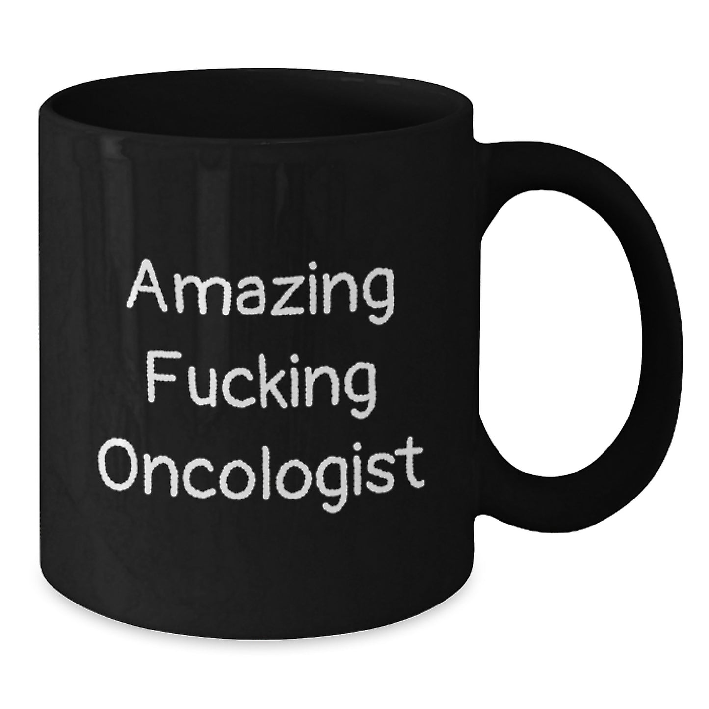 Funny Oncologist Gifts from Men to Women Friends Coworkers Family Members - 'Amazing F--king Oncologist' Quote Black Coffee Mug, Unique Christmas Memorable Presents - Additional