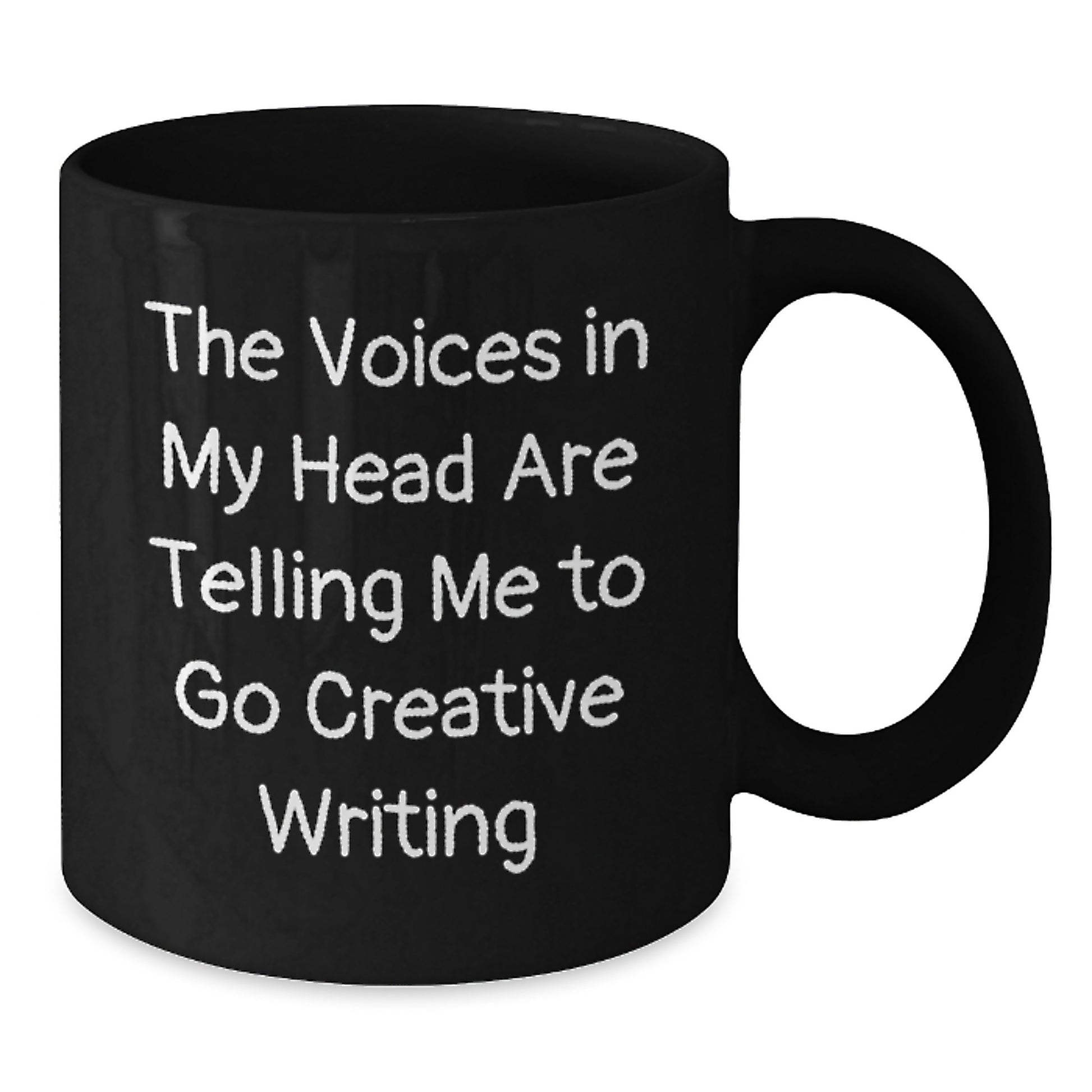Funny Creative Writing Gift for Men from Friends - 'The Voices In My Head Are Telling Me To Go Creative Writing' Christmas Unique Mugs - Additional