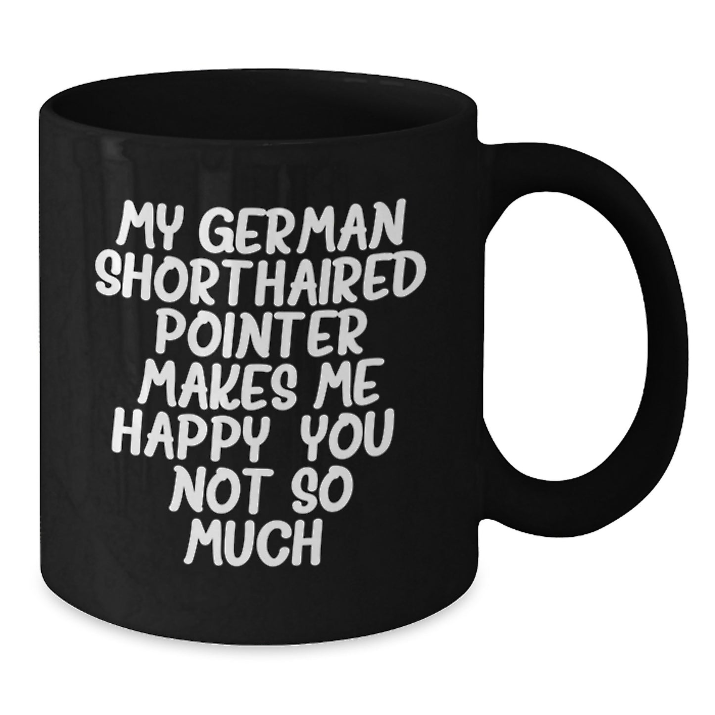 Funny German Shorthaired Pointer Dog Lover Gifts from Men to Women, Black Coffee Mug for Valentine's - Additional