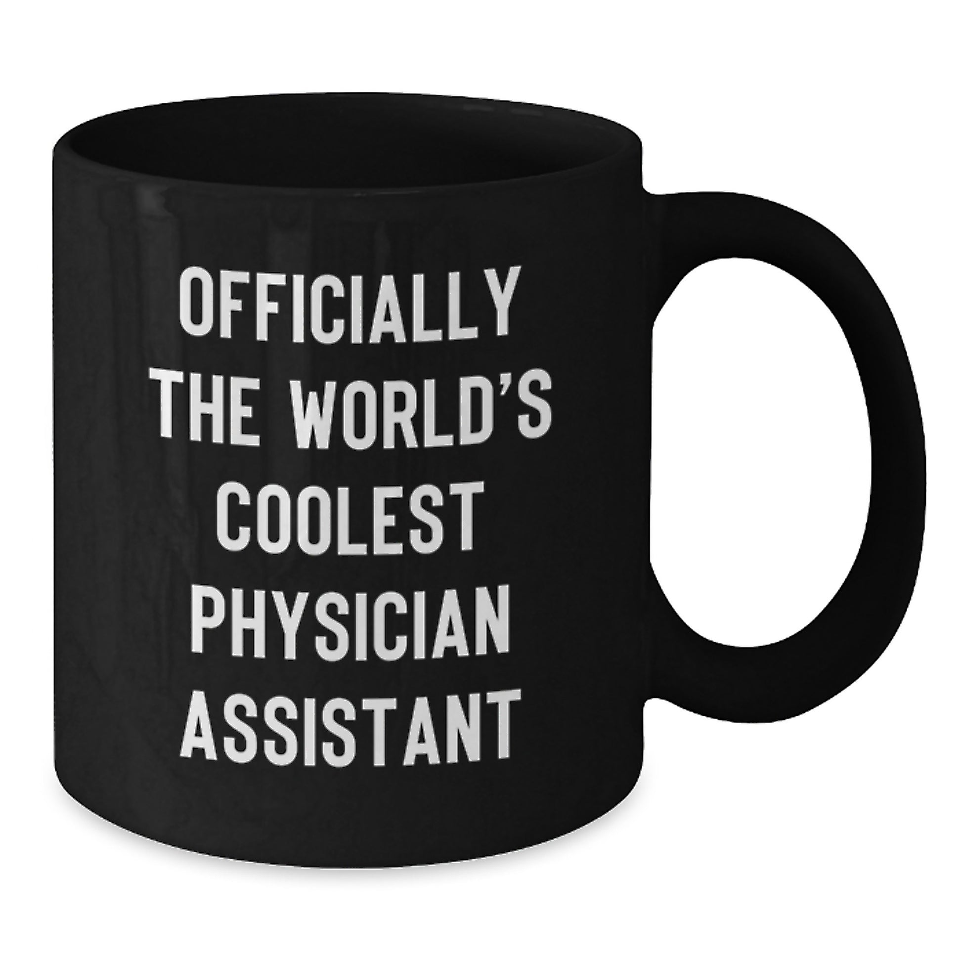 Funny Physician Assistant Gifts for Birthday, 'Officially The World's Coolest Physician Assistant' Black Coffee Mug from Friends to Coworkers - Additional