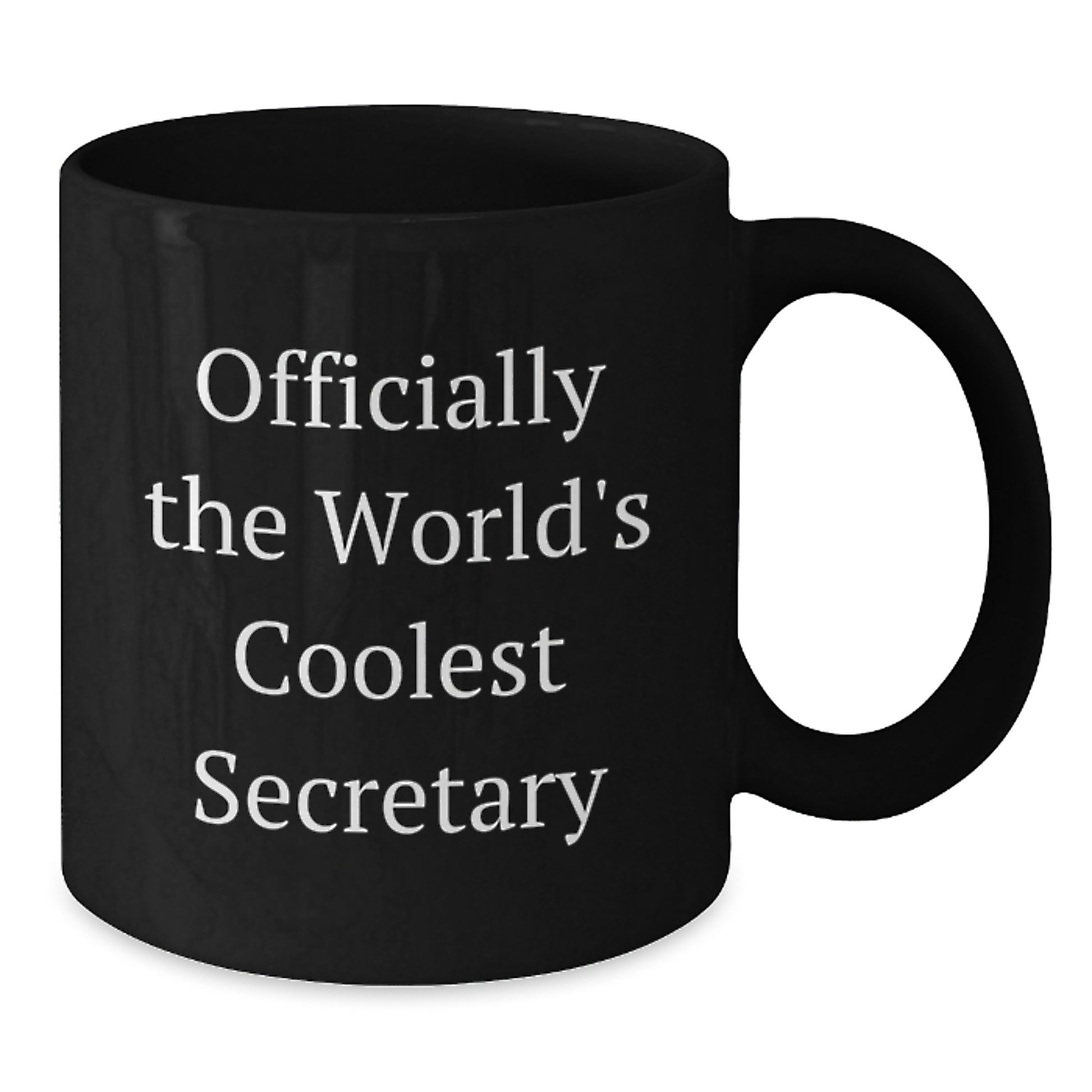 Gifts from Friends to Secretary, Funny Quote Black Coffee Mug, Birthday Unique Gifts - Additional
