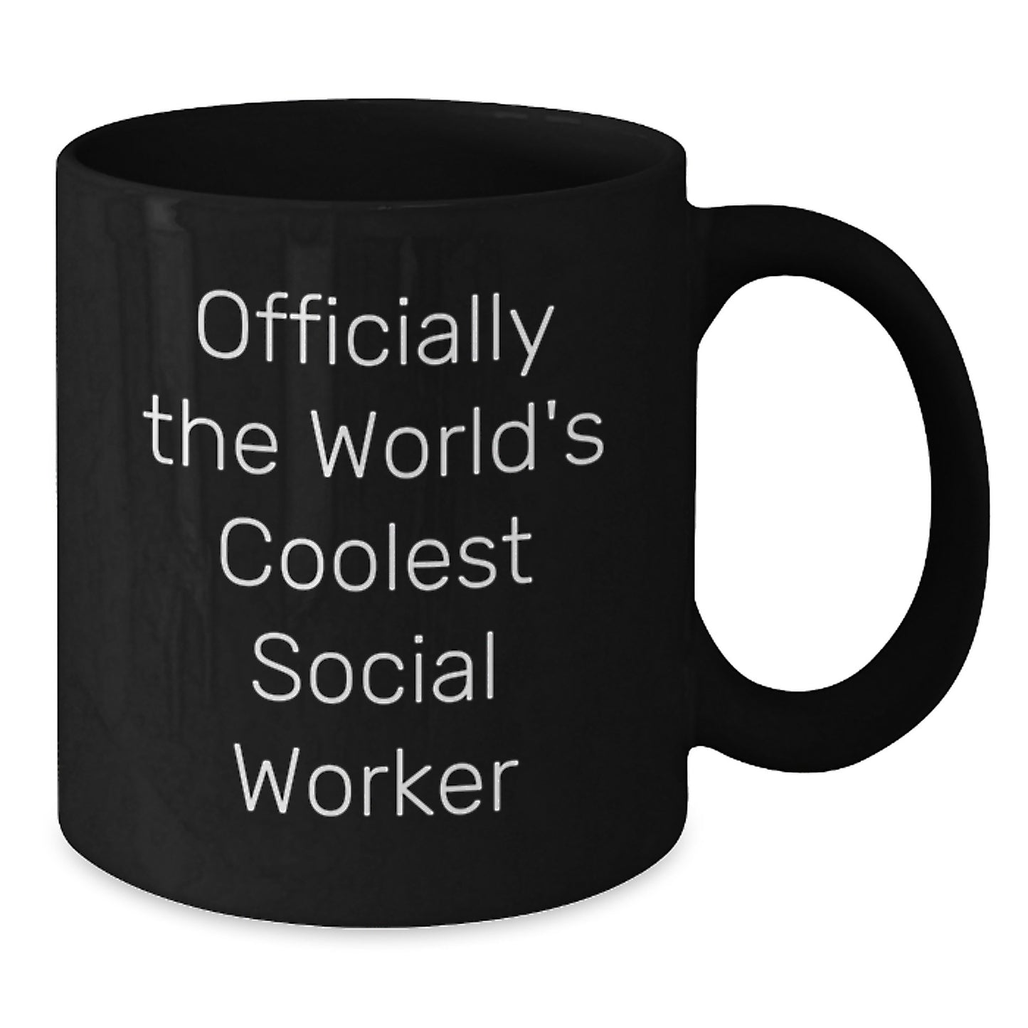 Funny Social Worker Gifts for Men Friends Family Members from Gifts for Social Worker Black Coffee Mug Officially The World's Coolest Social Worker - Additional