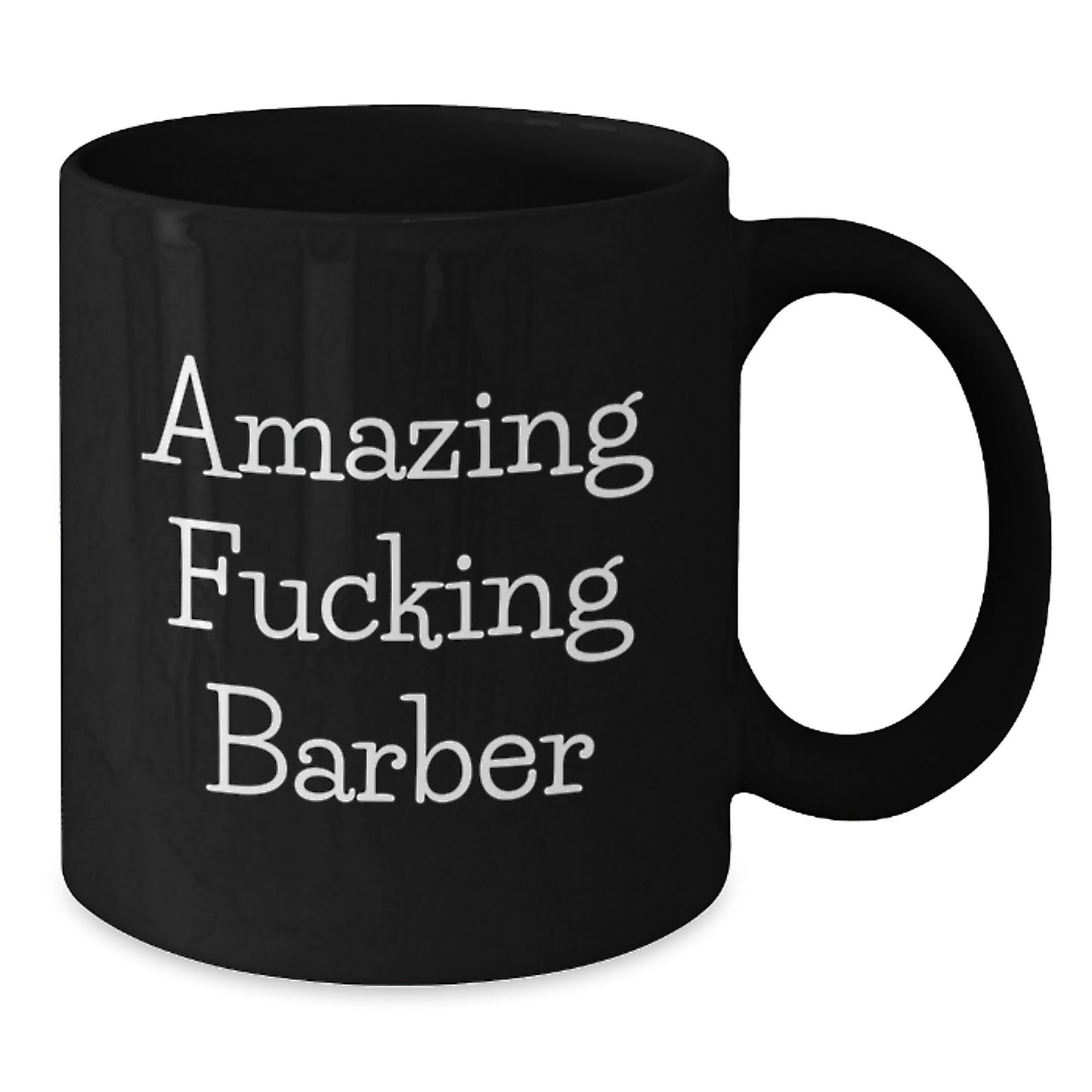 Funny Barber Gifts from Men to Friends - Amazing ' F--king Barber' Black Coffee Mug for Barber Shop Owner, Christmas Unique Gifts for Him - Additional