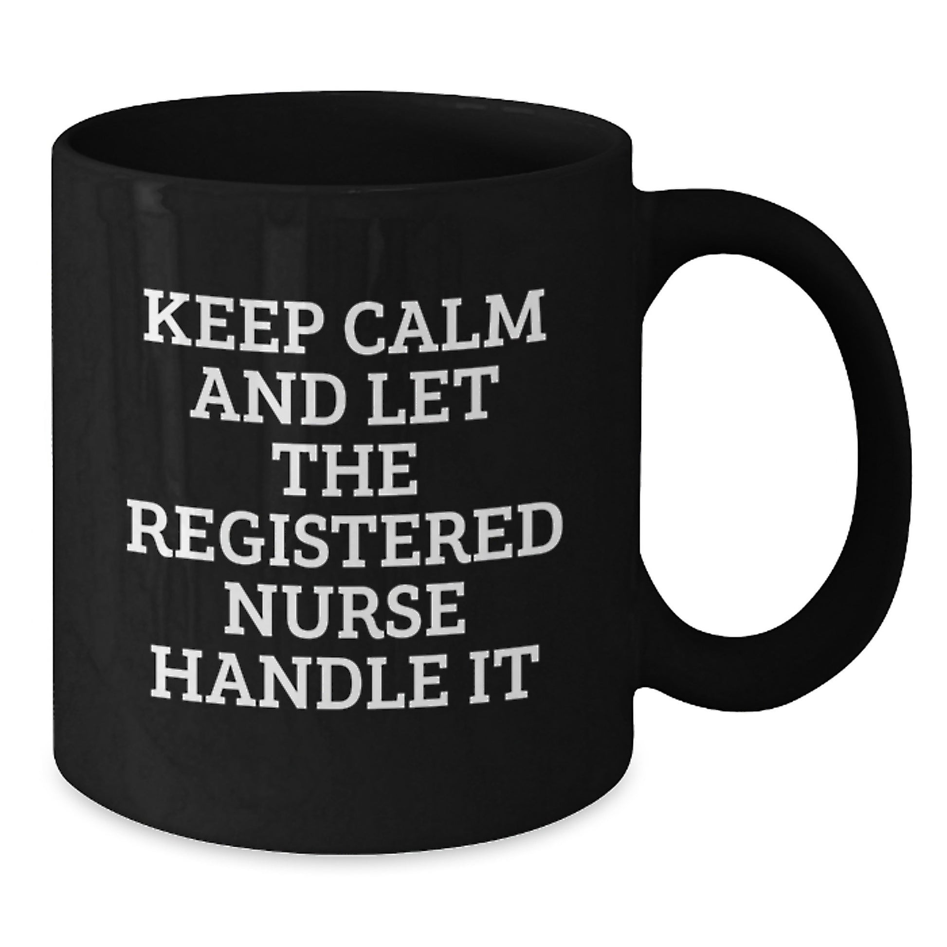 Funny Registered Nurse Gifts for Christmas - Let Them Handle It - Black Coffee Mug, Perfect for Female Registered Nurse Coworkers or Family Members - Additional