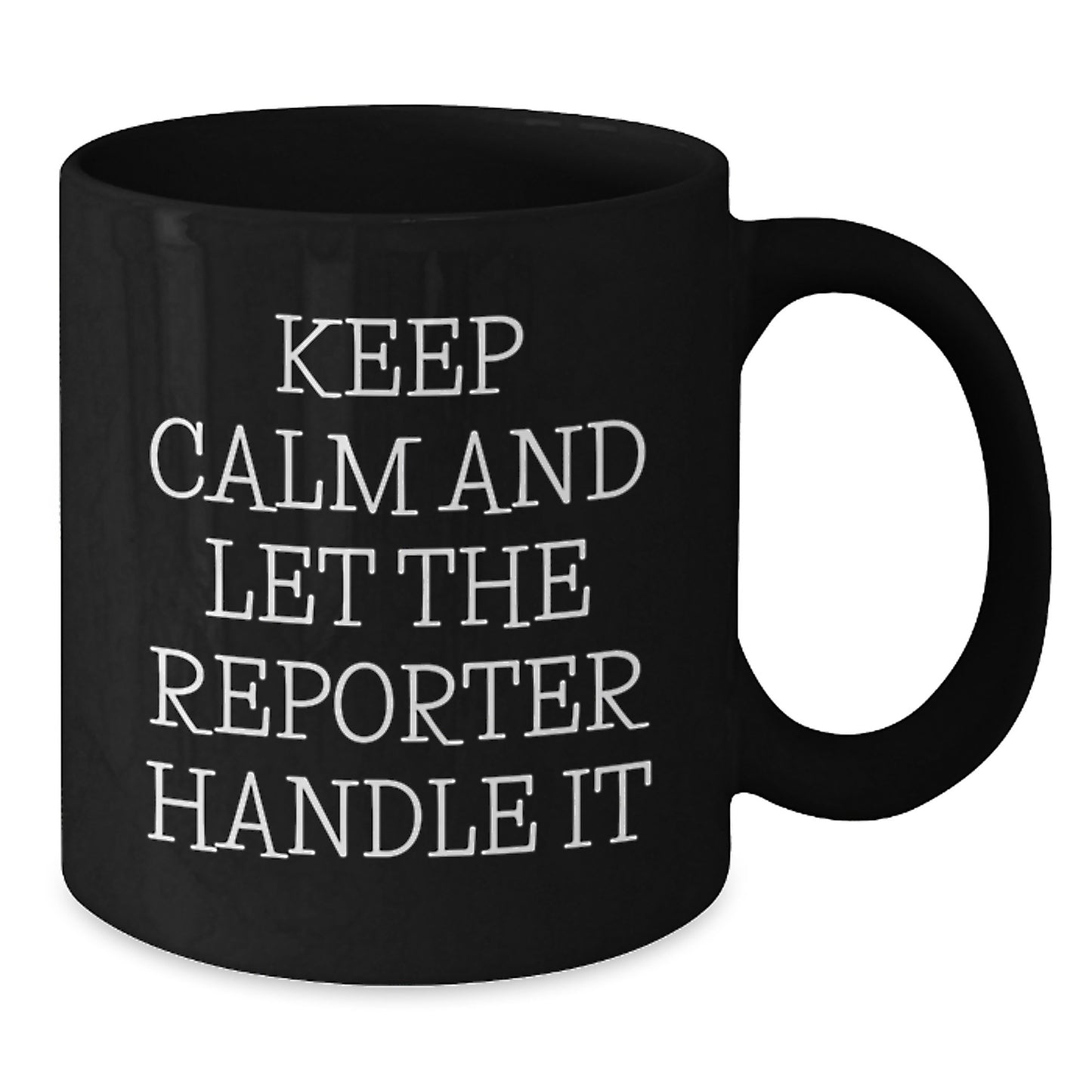 Funny Reporter Gifts from Friends, Unique Black Coffee Mug for Reporter, Christmas Unique Gifts - Additional