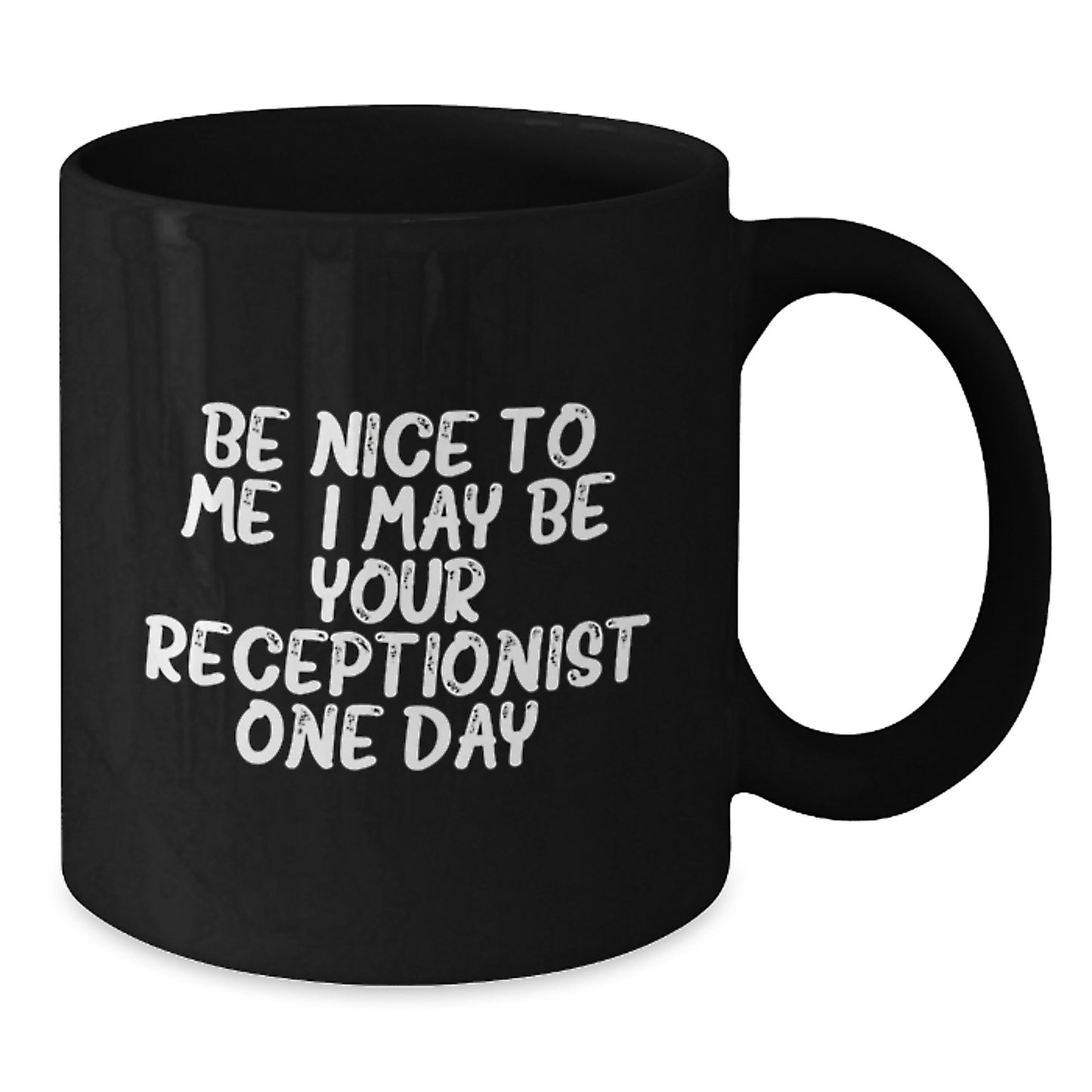 Funny Black Coffee Mug, Gifts for Receptionist, Christmas Unique Gifts from Friends - Additional