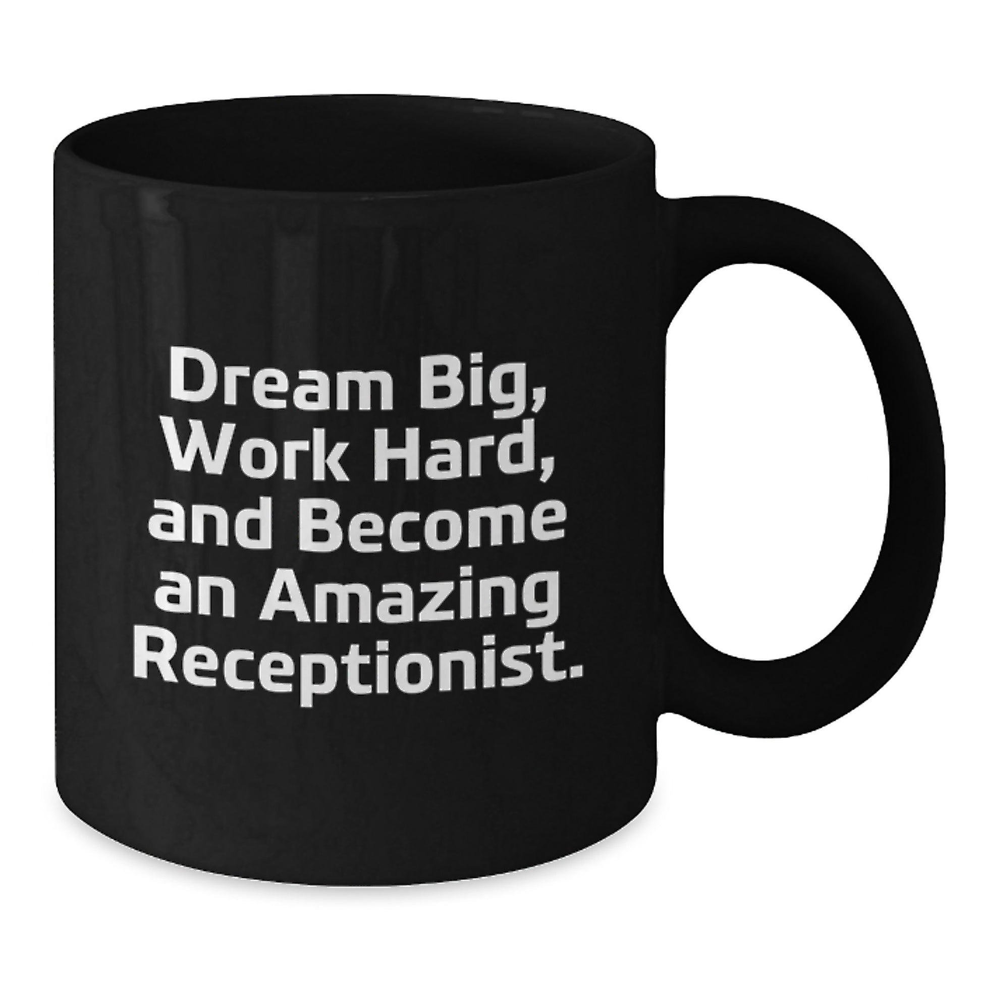 Funny Inspirational Gifts from Friends for Receptionist Black Coffee Mug Christmas Unique Gifts - Additional