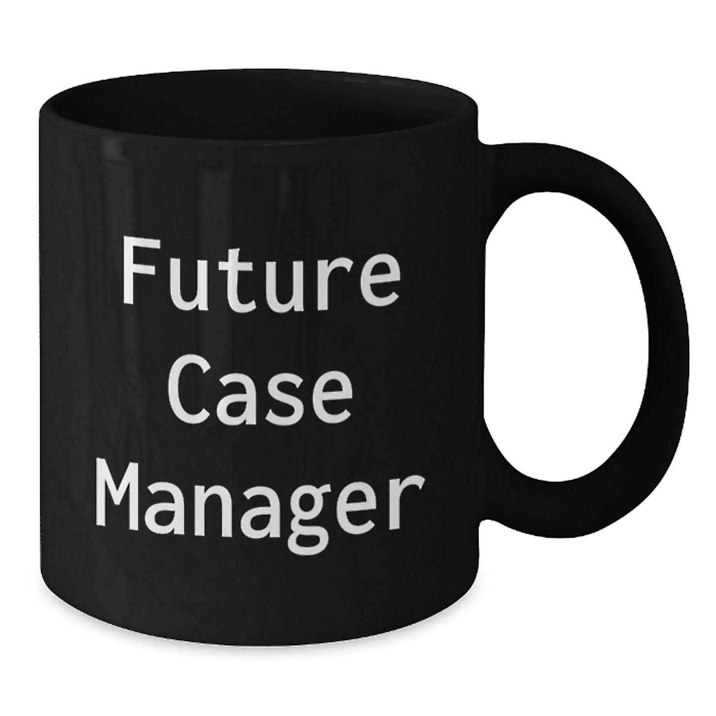 Funny Case Manager Gifts for Christmas, Black Coffee Mug, 'Future Case Manager, Coffee Fuels My Passion'- Enamel Mug, Gifts from Friends, Family, Coworkers - Additional