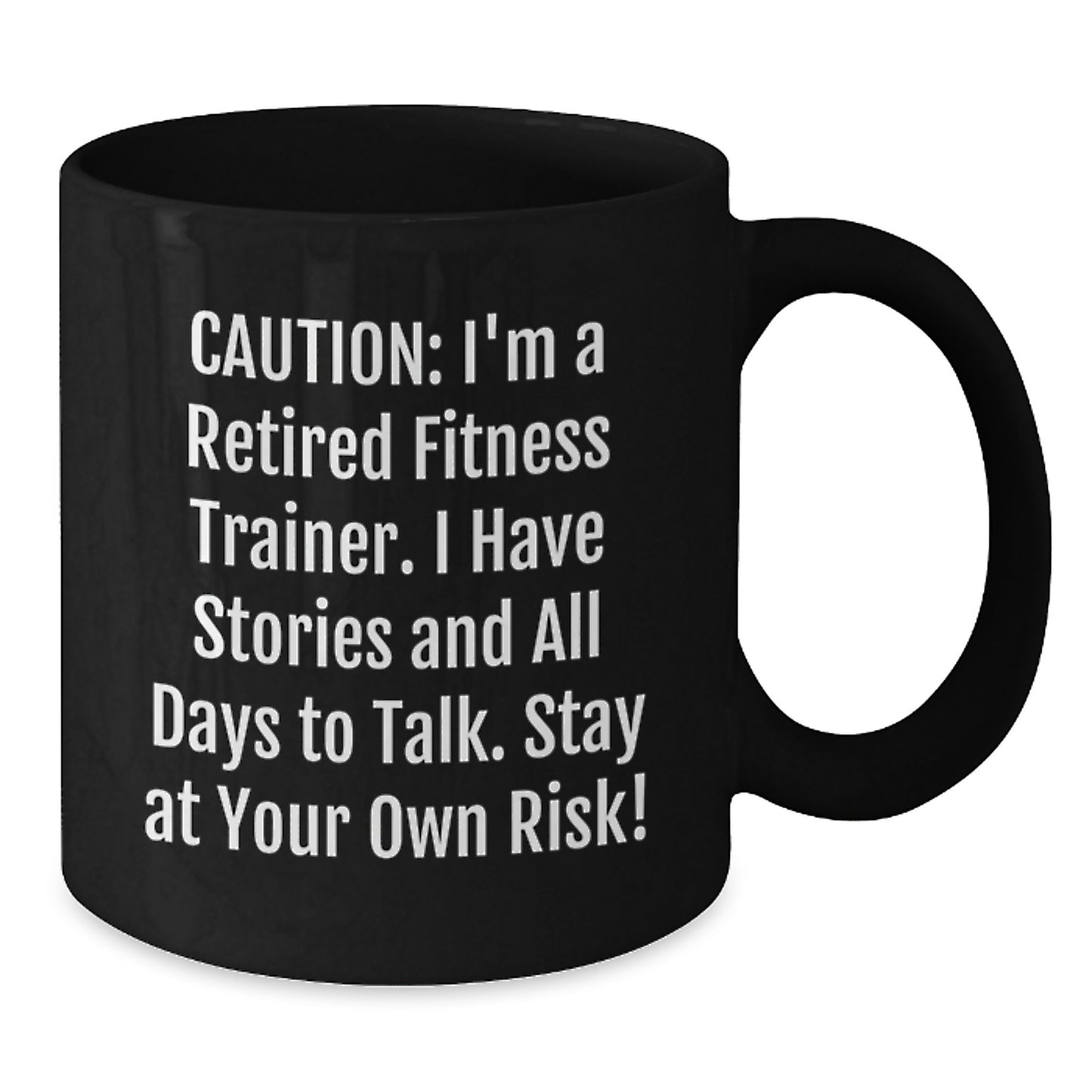 Funny Cautionary Fitness Trainer Gifts from Friends Christmas Unique Mugs, 11oz Black Ceramic Coffee Mug for Men, Women, Family, and Fitness Enthusiasts - Additional