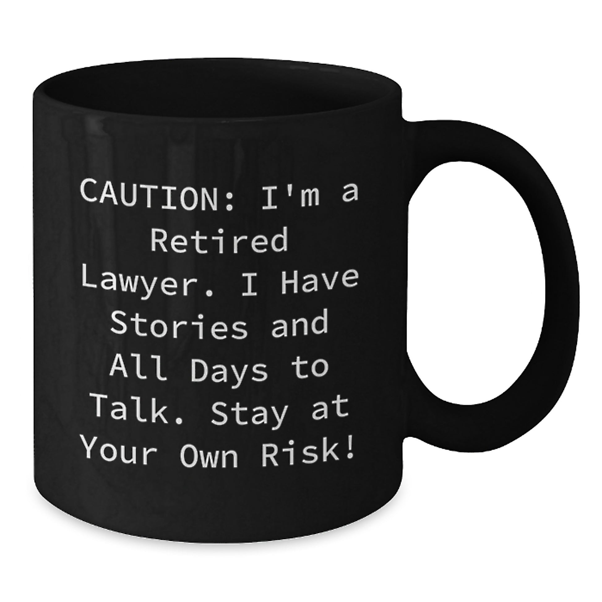 Funny Lawyer Gifts from Friends - Stay At Your Own Risk Black Coffee Mug, Lawyer Humor Mug, Christmas Unique Gifts for Lawyer Men Women Coworkers - Additional