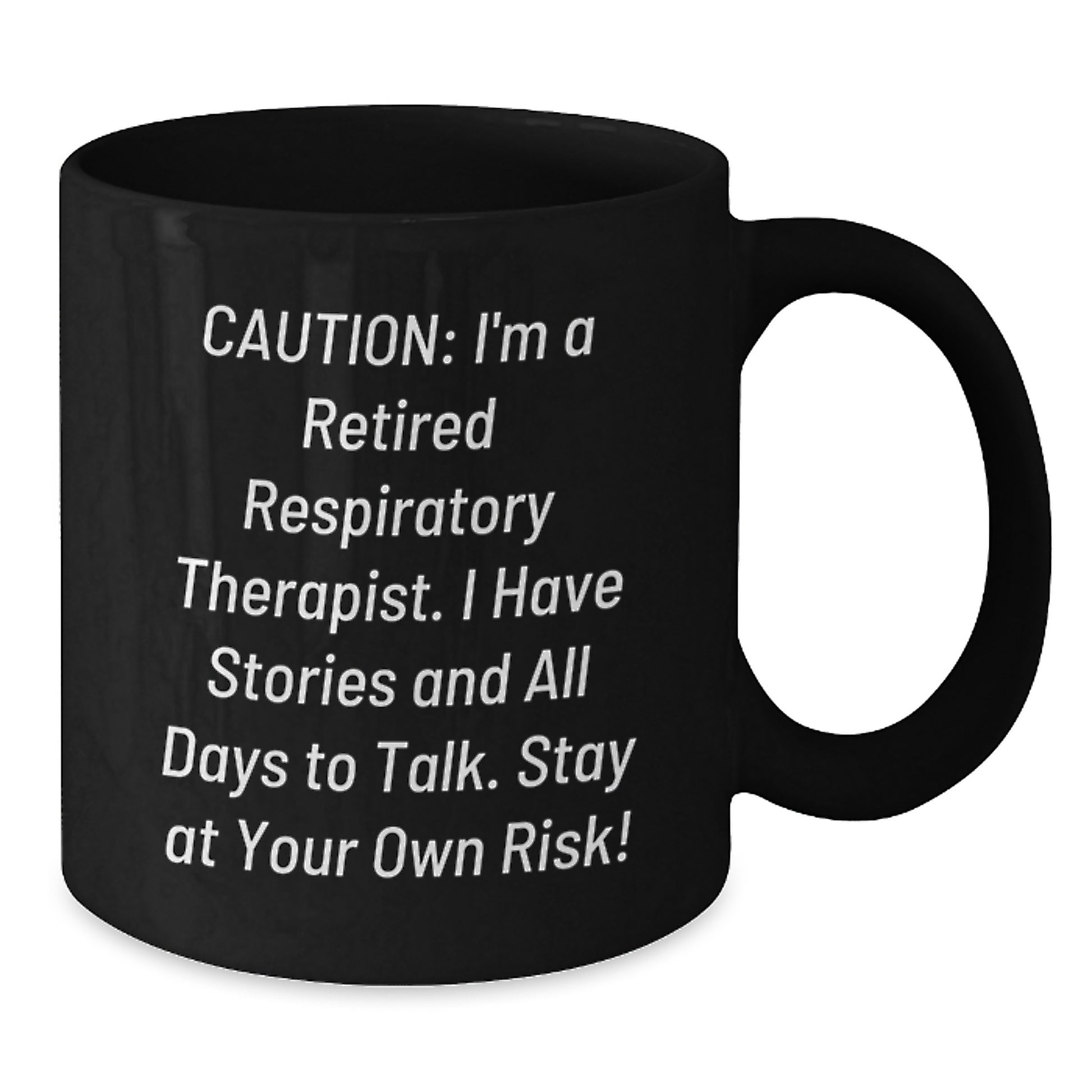 Funny Gift for Respiratory Therapist - 'I Have Stories' Black Coffee Mug, Perfect for Christmas Unique Gifts from Friends or Family - Additional