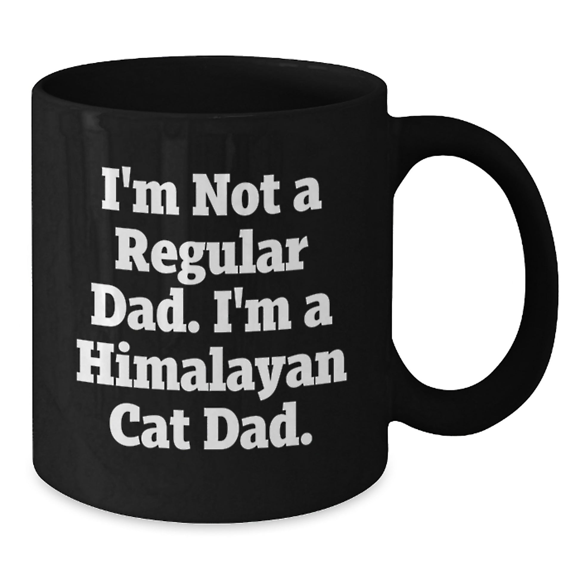 Himalayan Cat Dad Gifts for Men, Funny Black Coffee Mug for Graduation, I'm Not A Regular Dad, Gifts from Men to Family - Unique Gift Ideas for Himalayan Cat Lovers - Additional