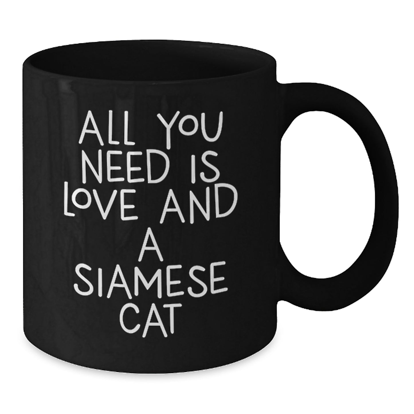 Siamese Cat Lovers Funny Quote Gifts from Men to Friends for Black Coffee Mug on Christmas - Additional