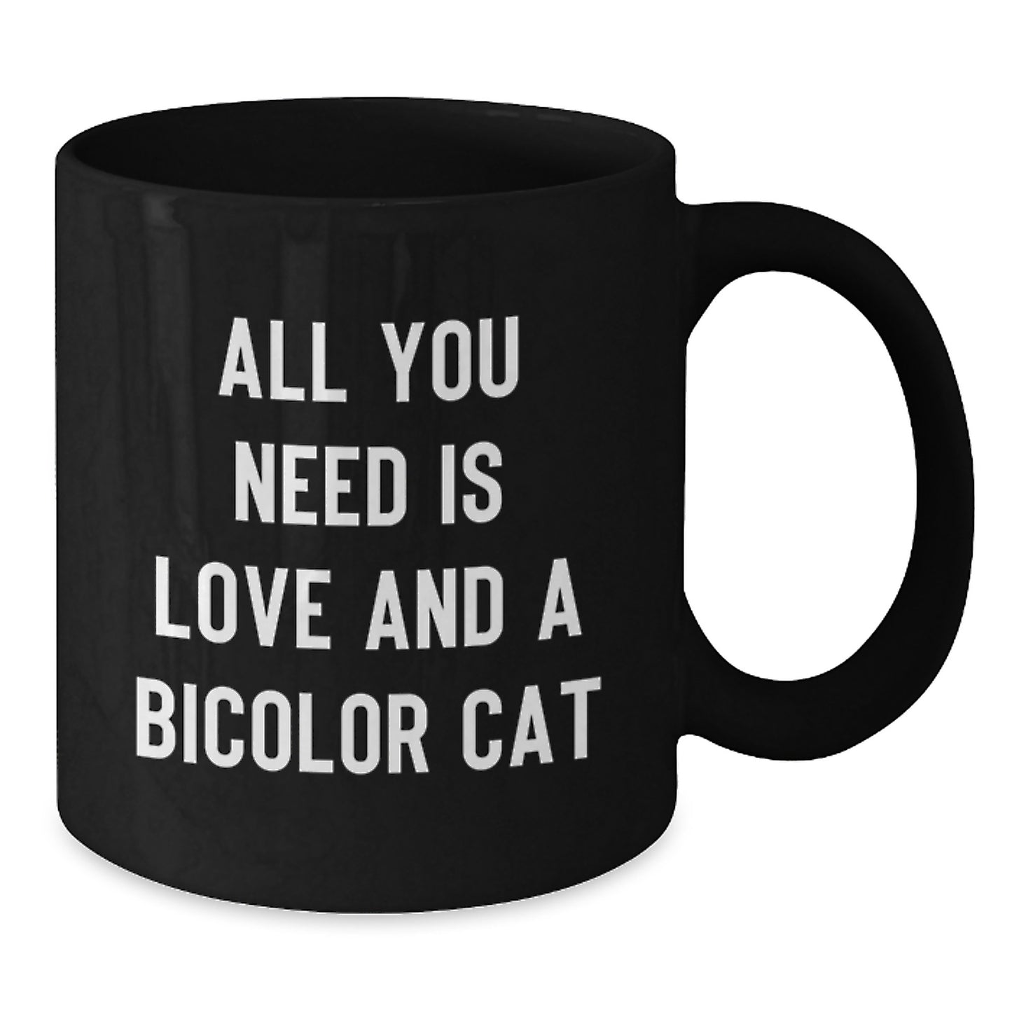 Funny Bicolor Cat Black Coffee Mugs Gifts from Friends to Family for Bicolor Cat Lovers - Additional