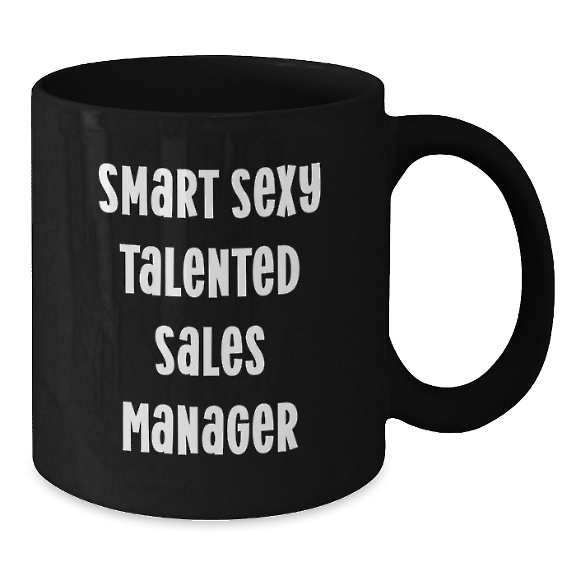 Funny Sales Manager Gifts for Women, Black Coffee Mug with Smart Sexy Talented Quote, Christmas Unique Gifts from Family to Friends - Additional