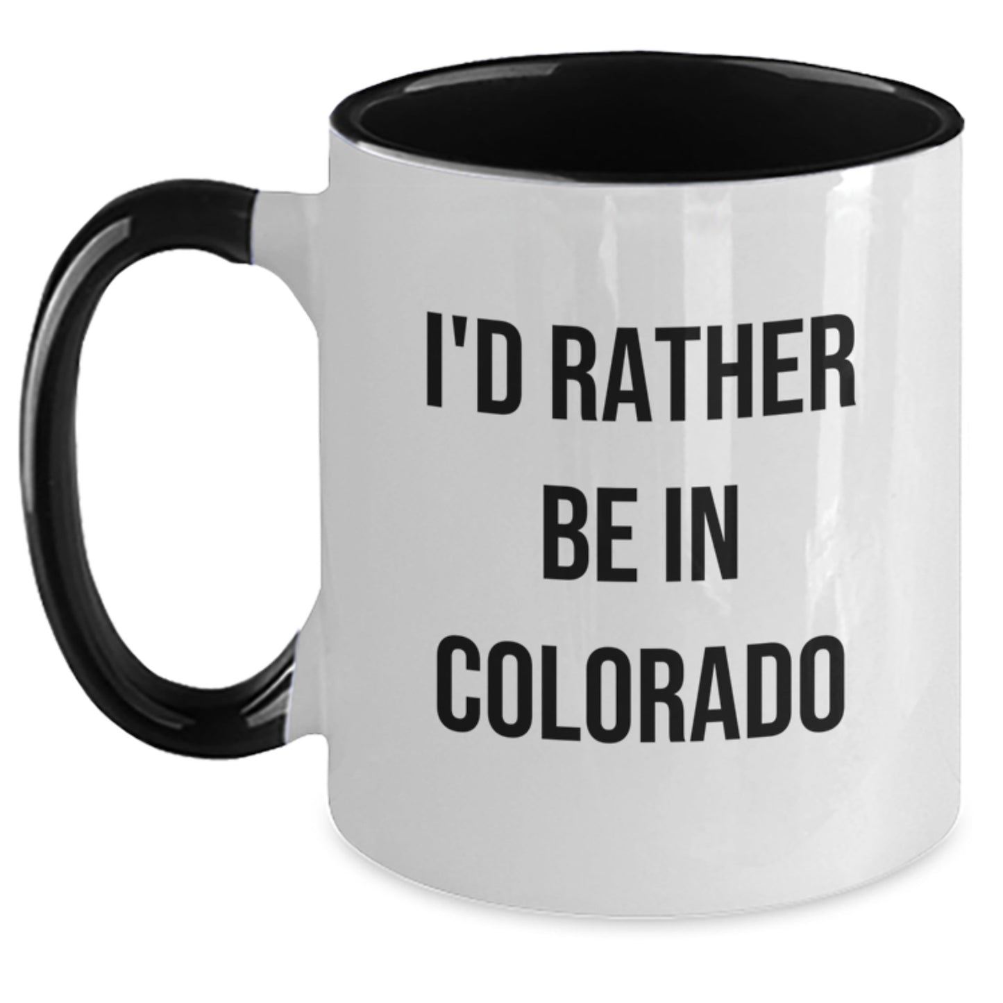Funny Colorado Gifts from Friends and Family - I'd Rather Be In Colorado Two Tone Coffee Mugs for Men, Women, and Colorado Lovers - Christmas Unique Gifts Ideas - Main