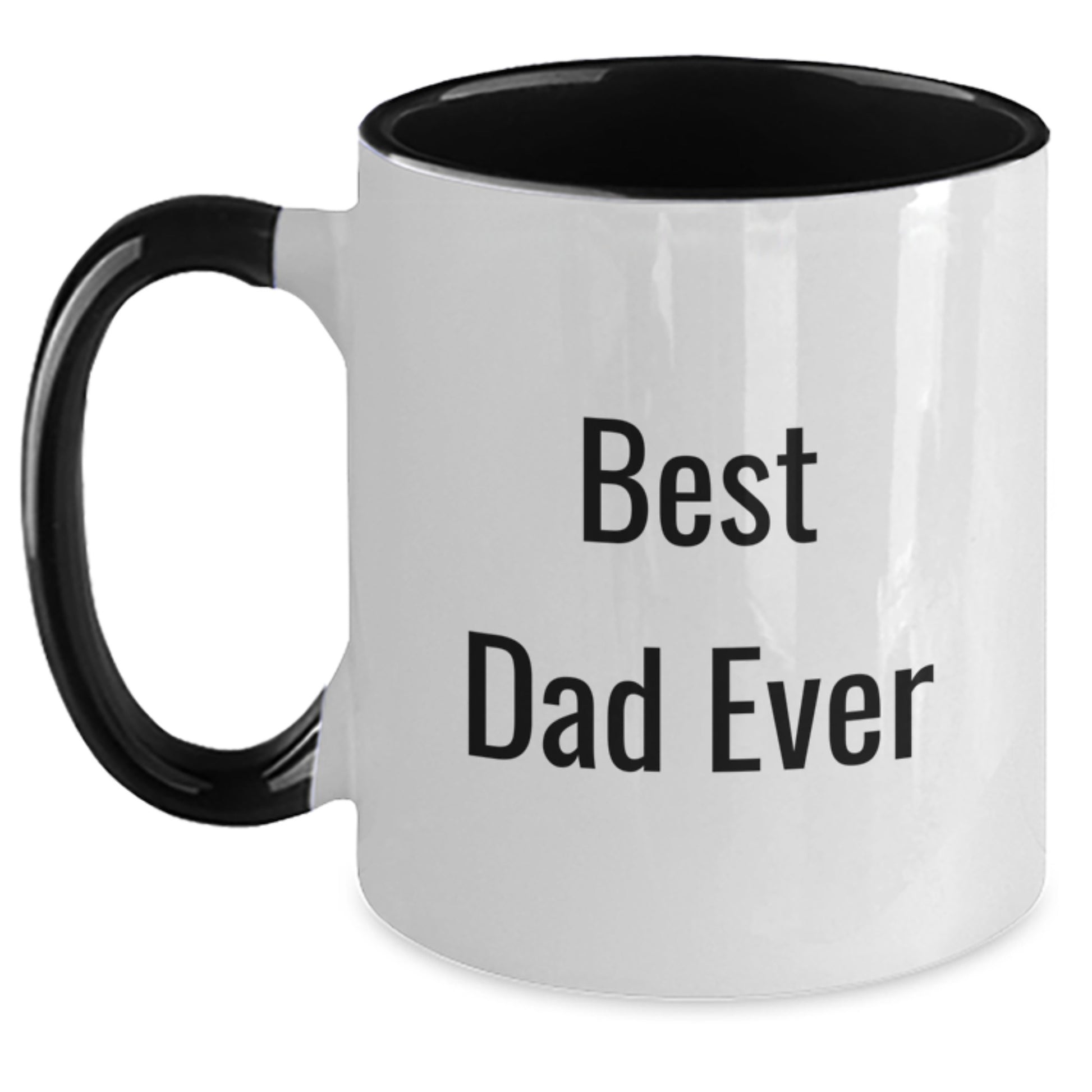 Funny Best Dad Ever Two Tone Coffee Mug Gifts from Men to Dad Birthday Unique - Main