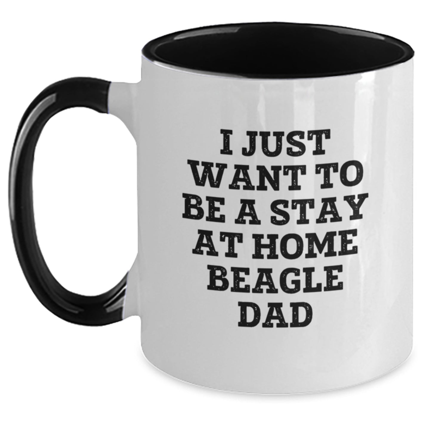 Funny Beagle Dog Gifts from Dad for Christmas Unique Two Tone Coffee Mug - Main