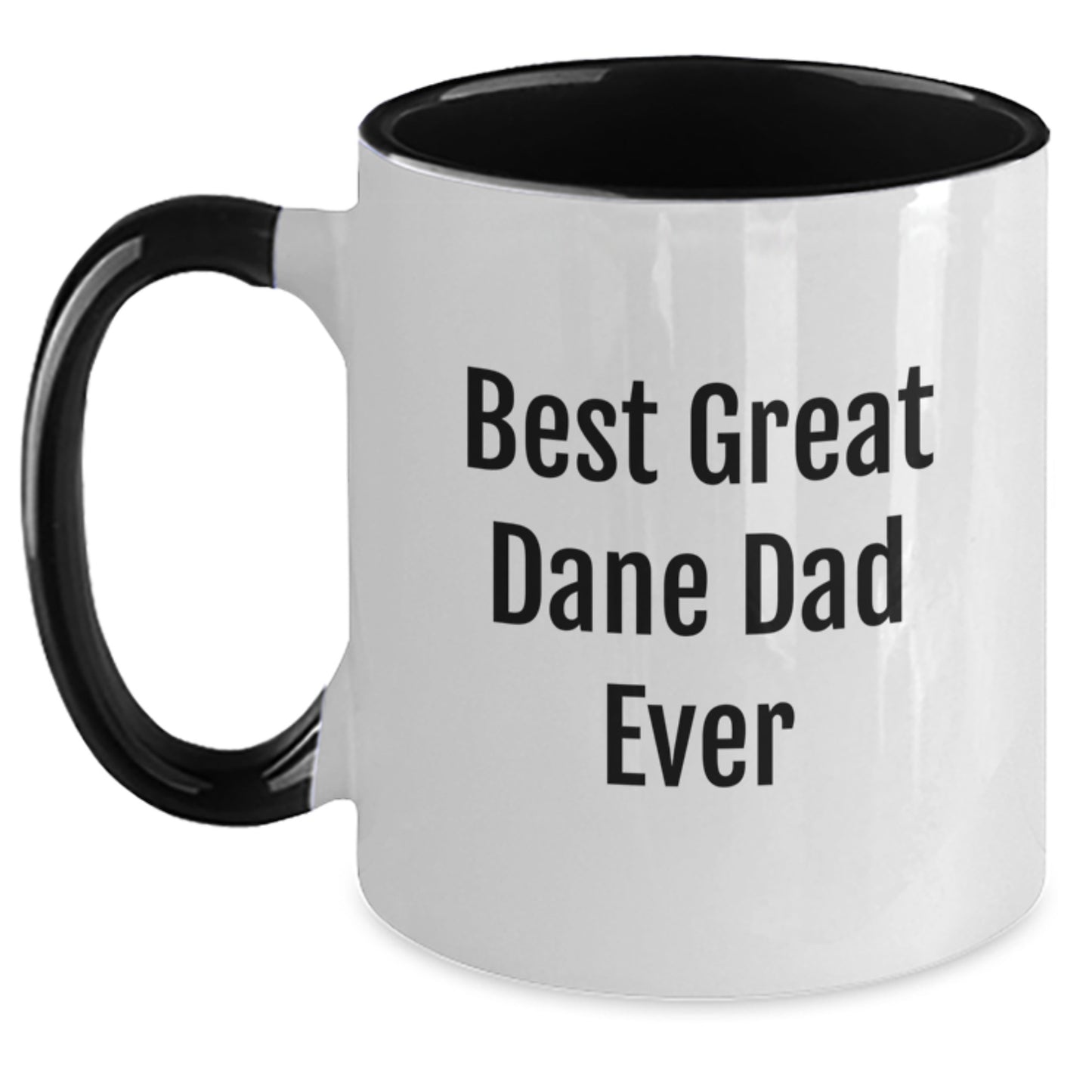 Funny Great Dane Dog Gifts for Men, Great Dane Dad Ever Birthday Unique Gifts from Friends or Family, Two Tone Coffee Mug - Main