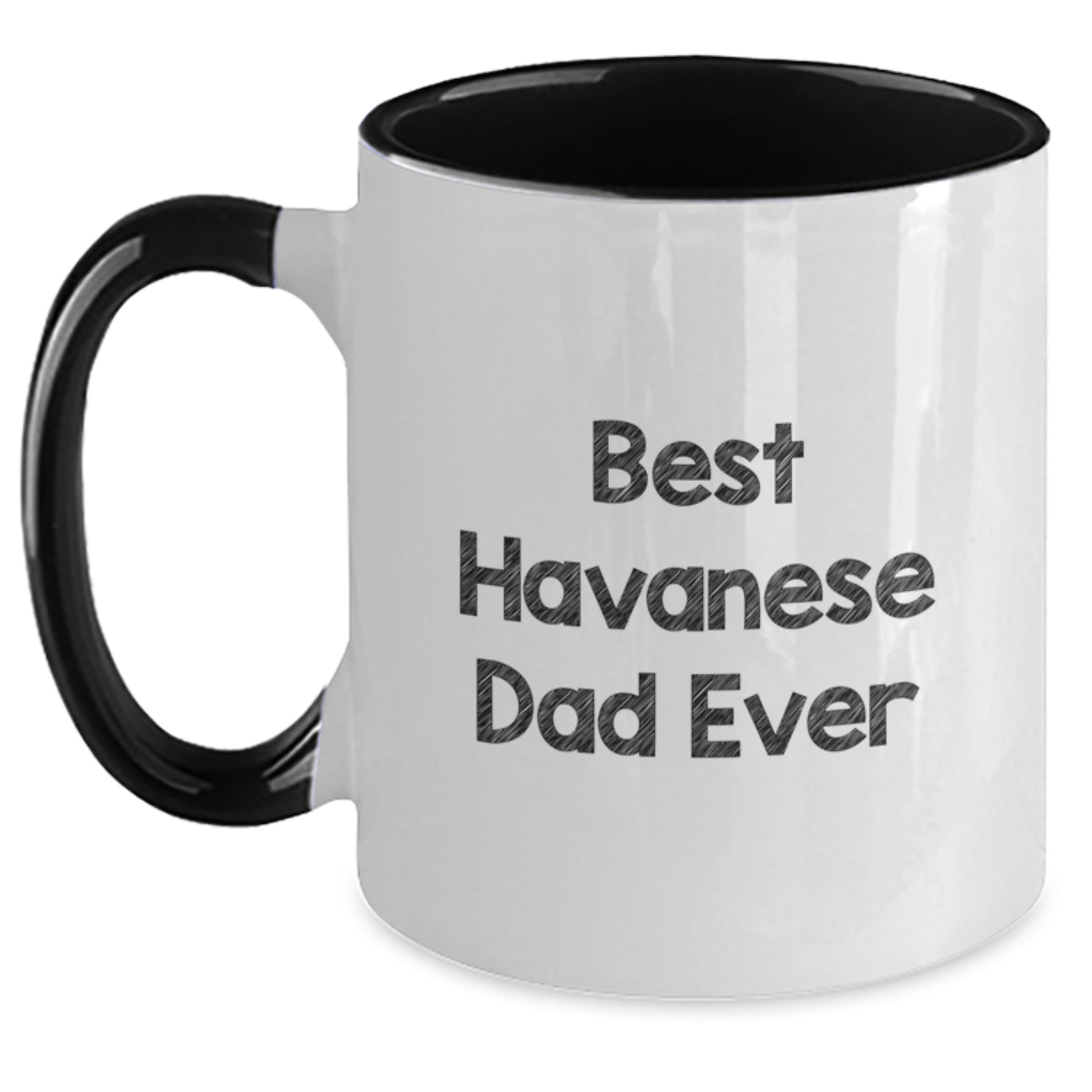 Funny Havanese Dog Dad Gifts for Men from Friends, Two Tone Coffee Mug for Birthday - Main